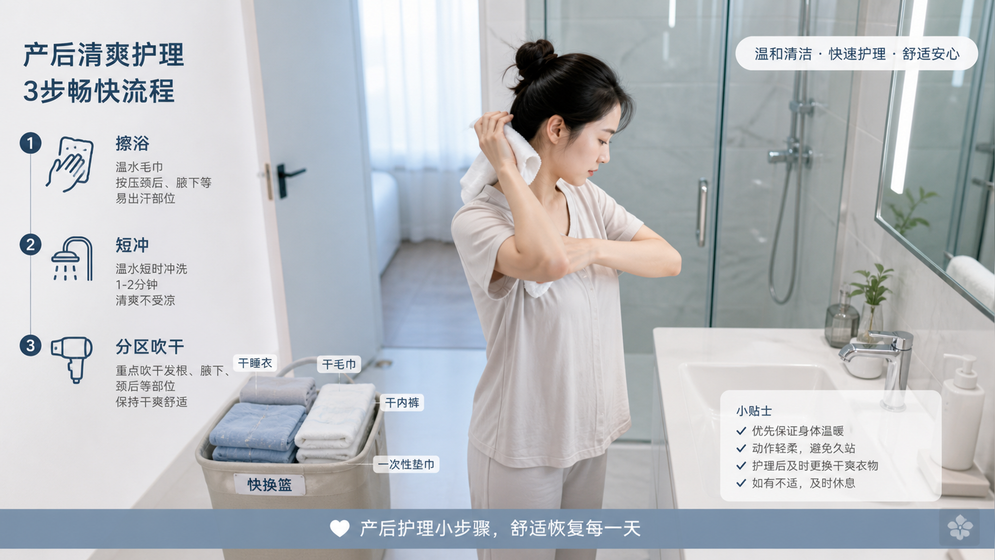 盛夏月子总是黏臭痒？三步洗护链条不看表也清爽