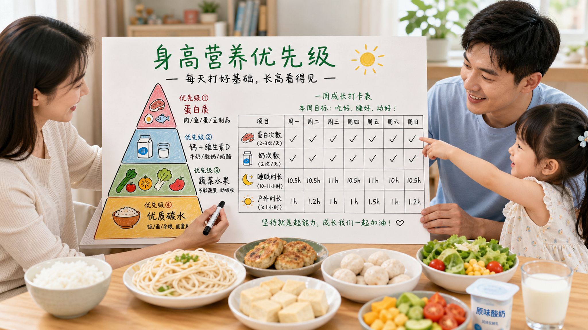 别再盯钙片了：3-6岁长高优先级是能量>蛋白>睡眠