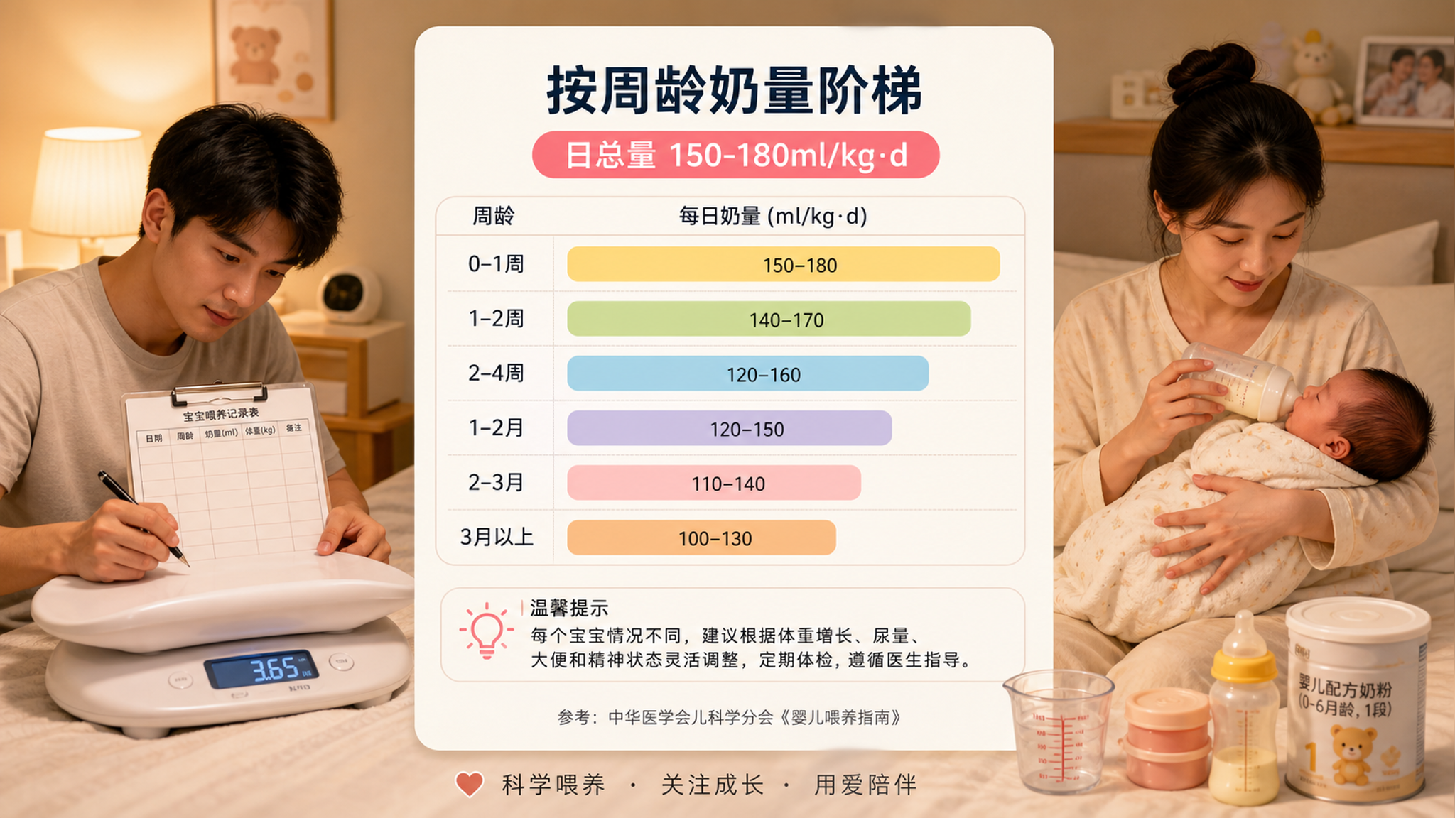 新生儿奶量别靠哭声猜：按体重+胃容量一表算清