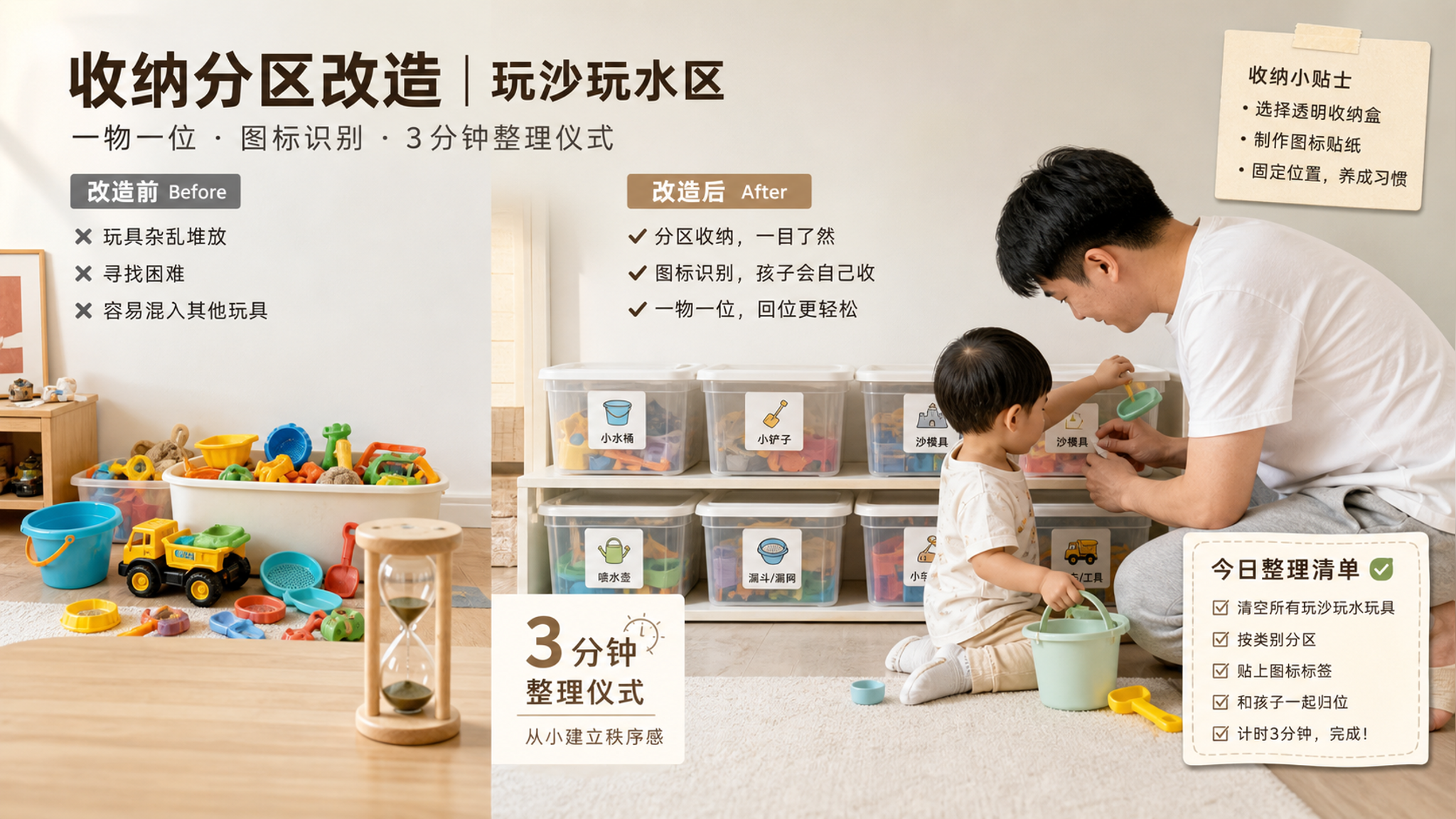 2-3岁爱按顺序不是作：3分钟整理仪式稳住家里