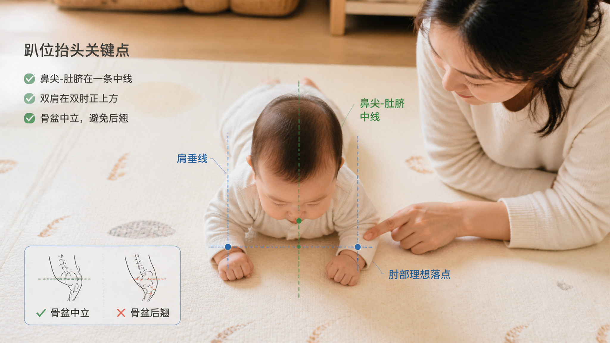 宝宝趴着总费劲？先查这3个对称点