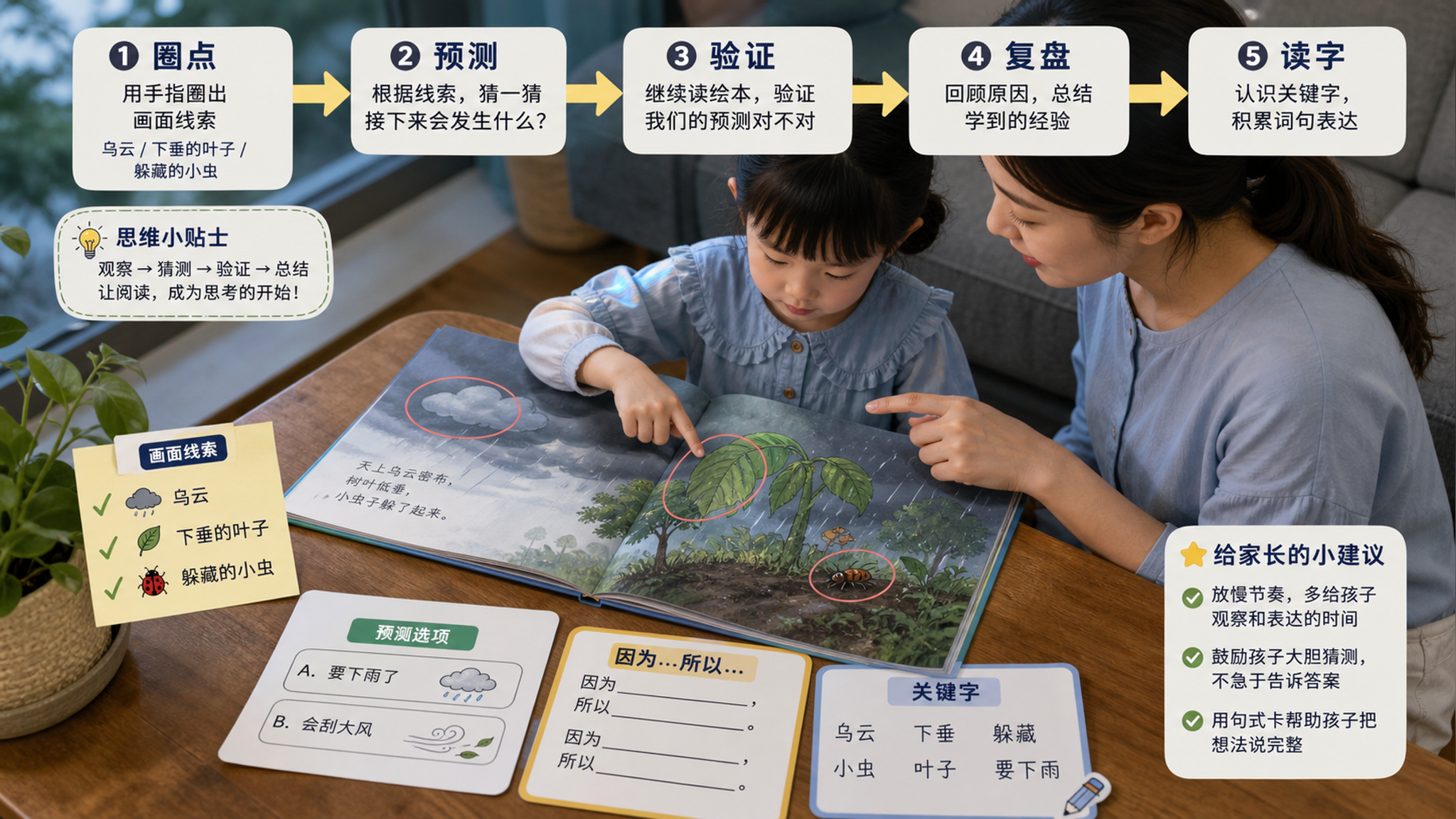孩子只看图不看字？用5步把图变成读题能力