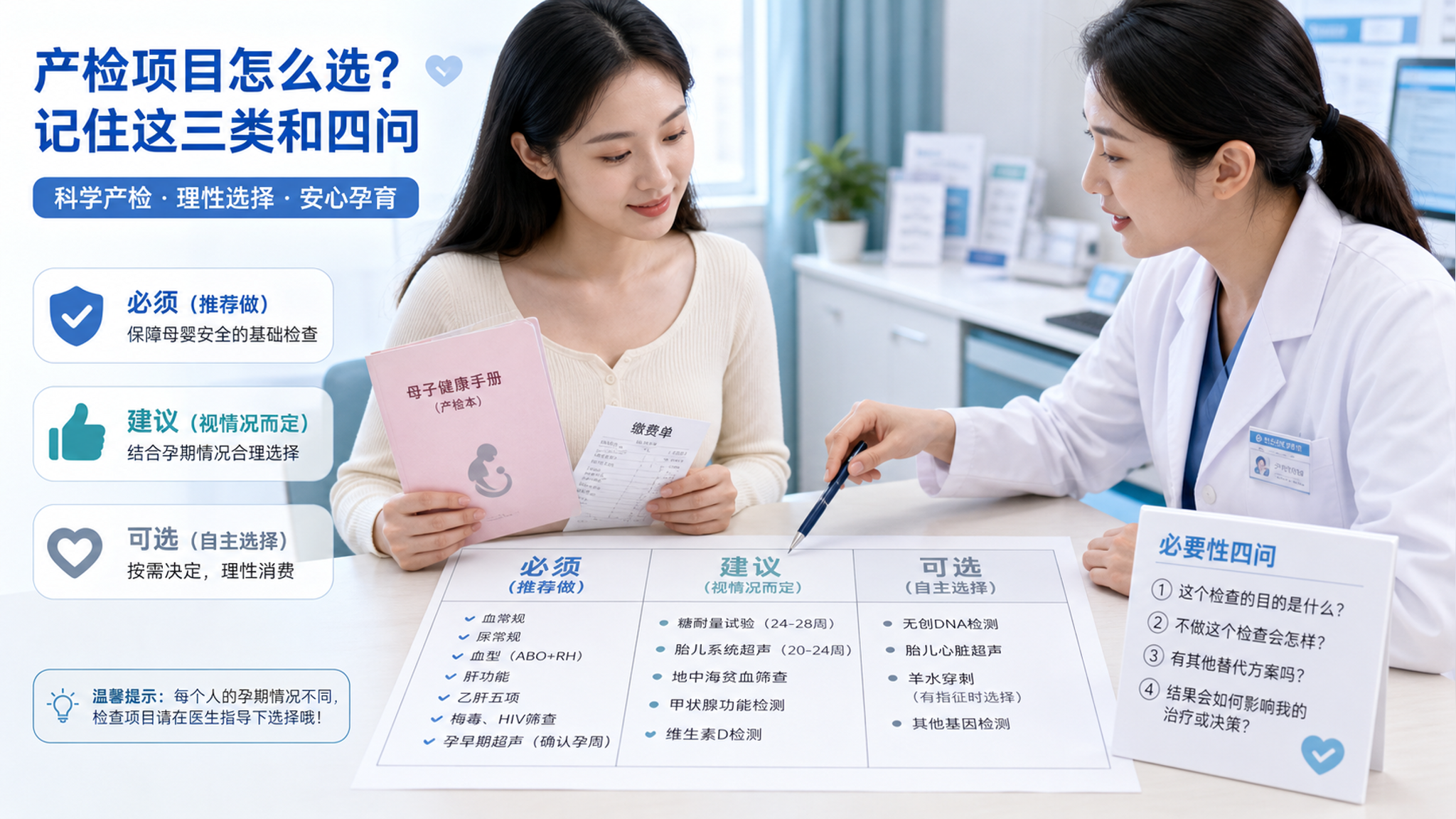 产检自费项目到底要不要做 先用这四问再去缴费