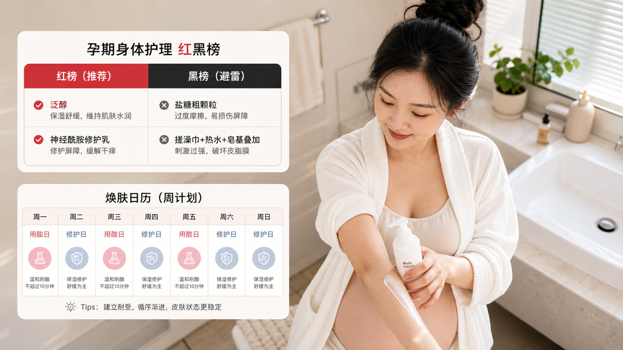 孕期去角质别硬搓：频次+替代方案红黑榜