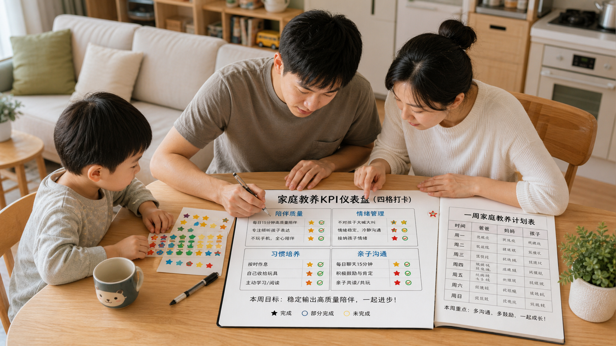 3-6岁教养最怕爸爸缺席：4个KPI让家规说了算