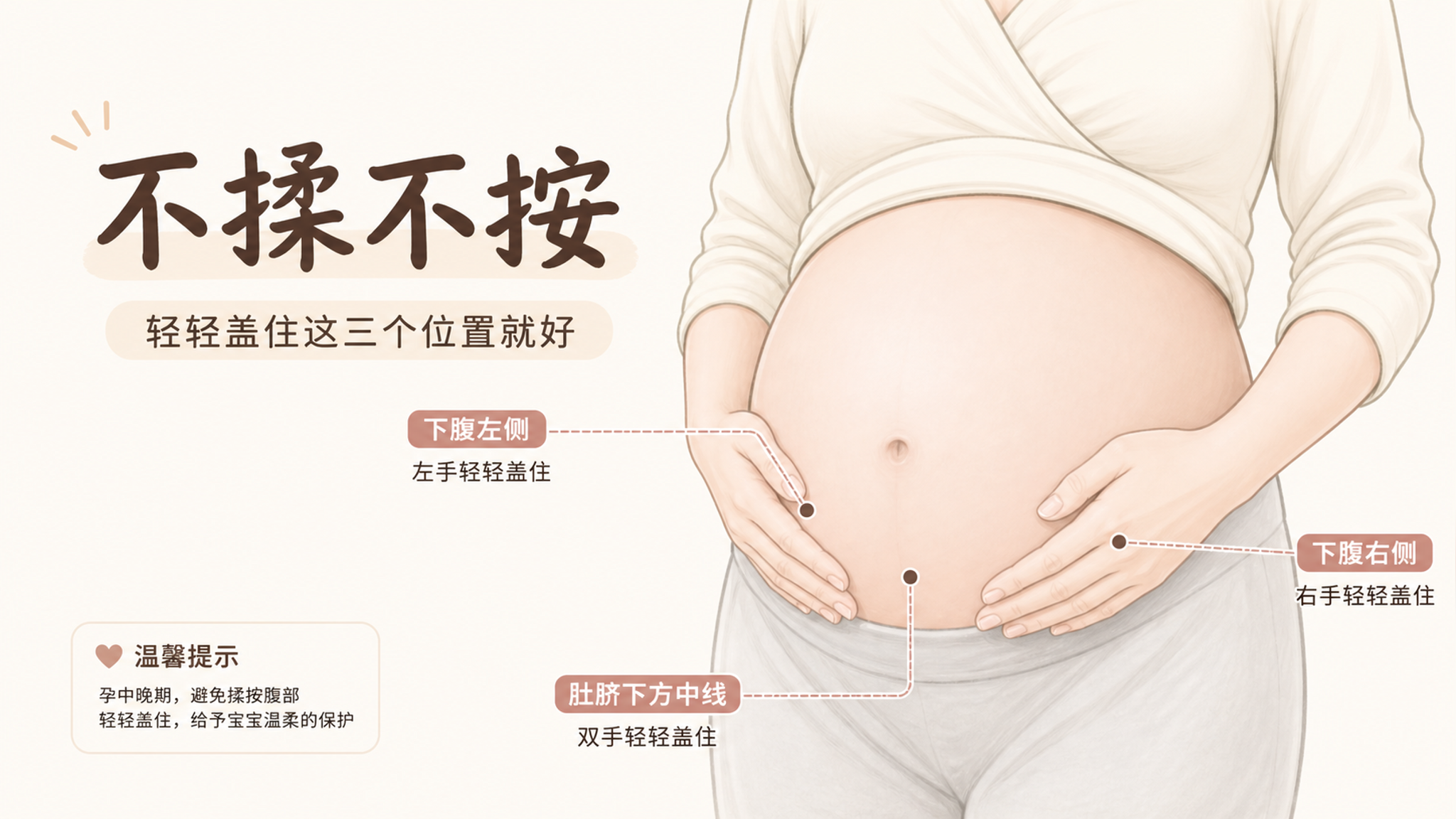 孕中晚期别再画圈揉肚子了：2分钟轻触三区更安心