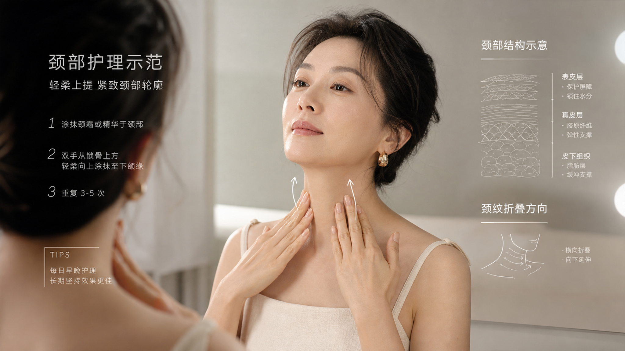 颈纹越涂越明显？先把颈部护理顺序做对