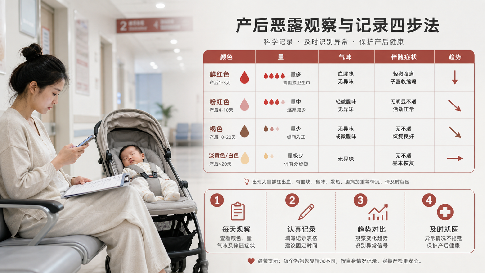 产后恶露又变红先别慌 4步看趋势再决定是否就医