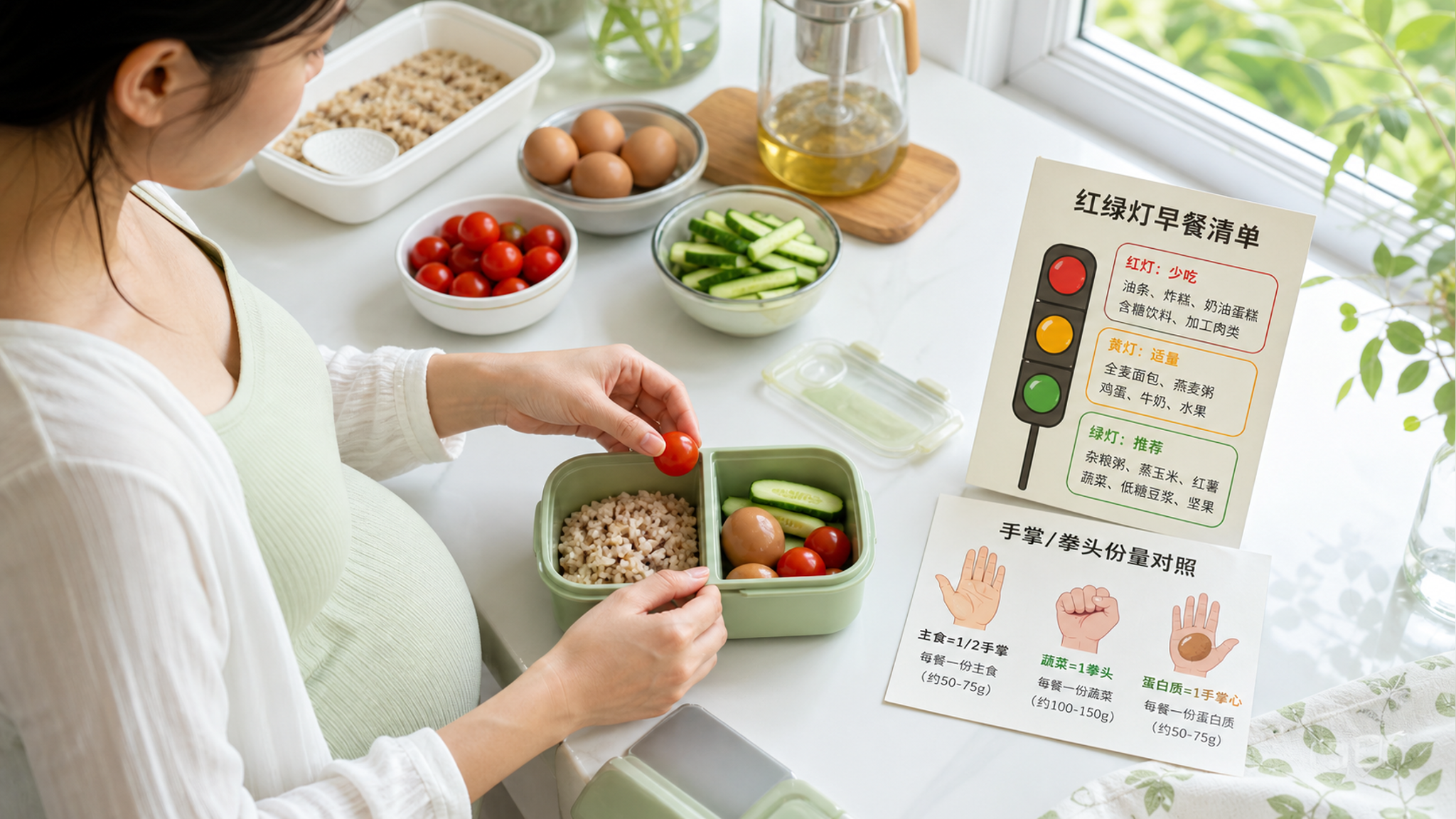 入伏后控糖孕妈早餐：25–40g主食这样配更稳
