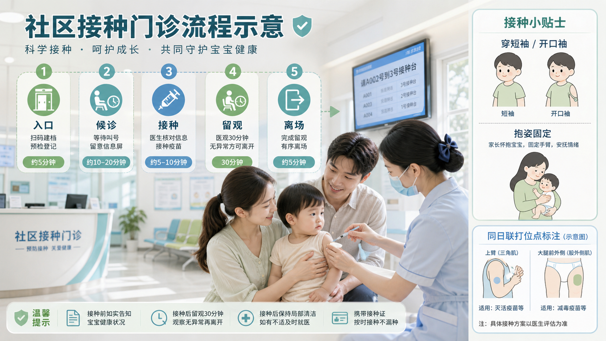 接种日不崩溃：提前3步少排队少哭闹