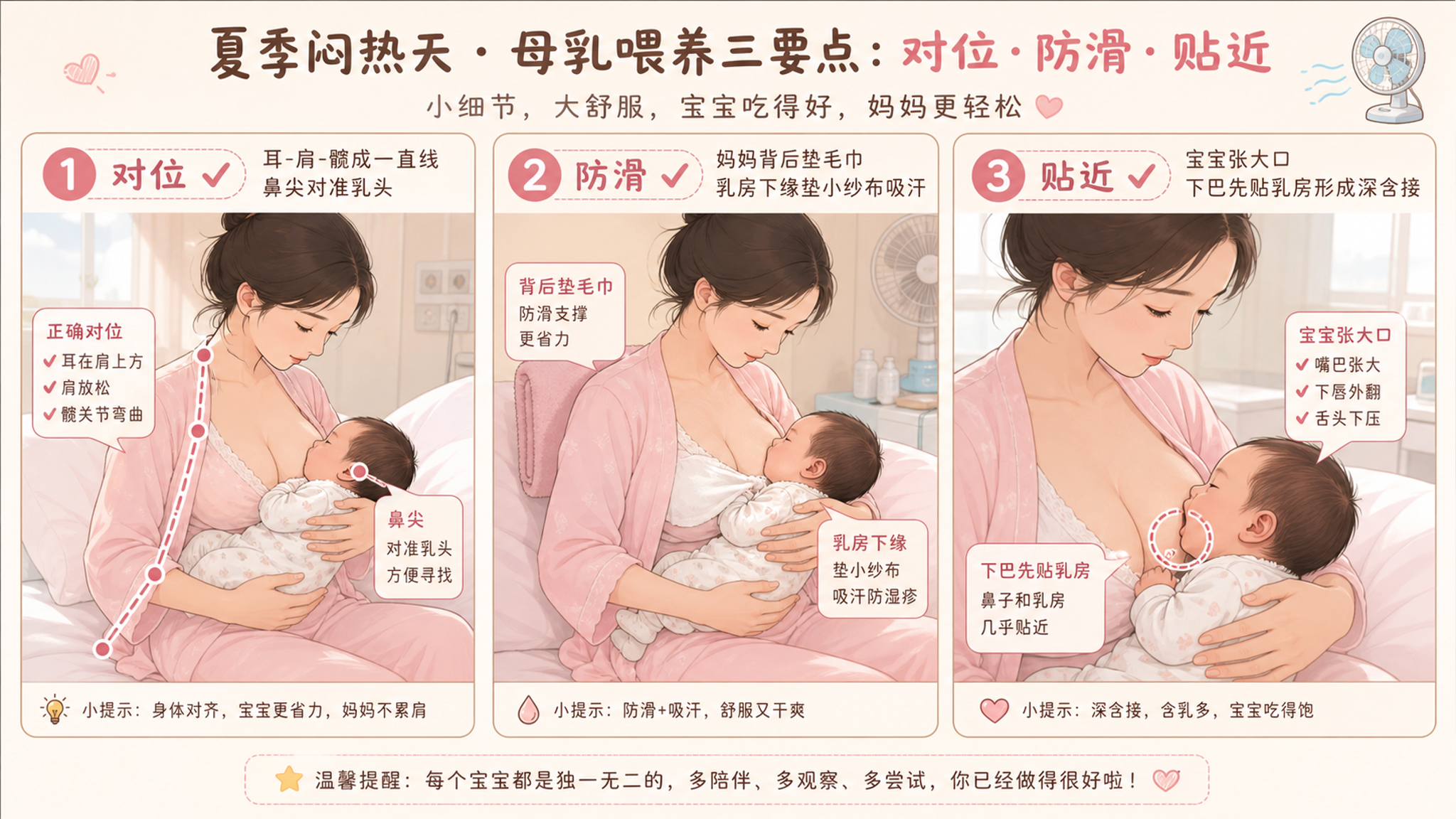 病房太热宝宝总含不住？3招把含接稳住不疼