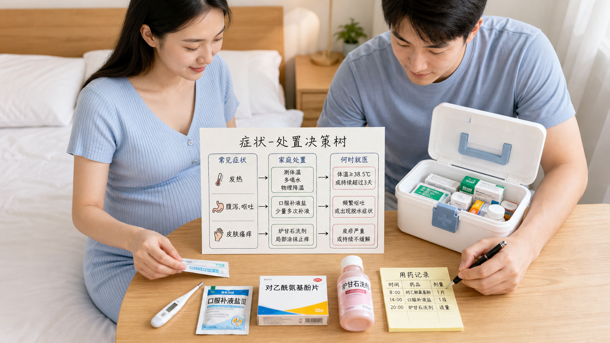 孕早期夏天不舒服：4类OTC能用与暂避清单
