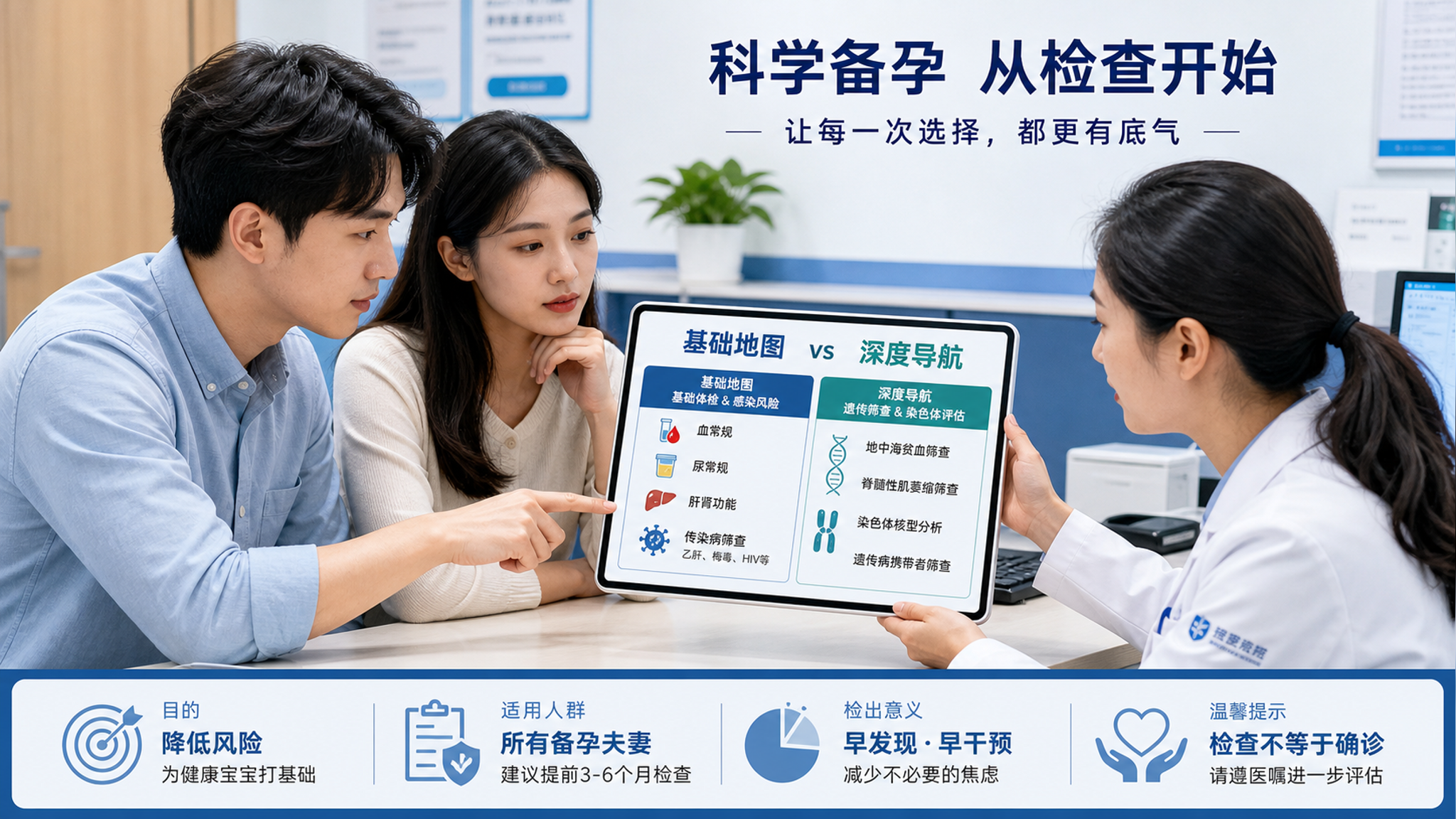 免费孕前优生检查正常≠万事大吉：哪些情况要加做遗传筛查