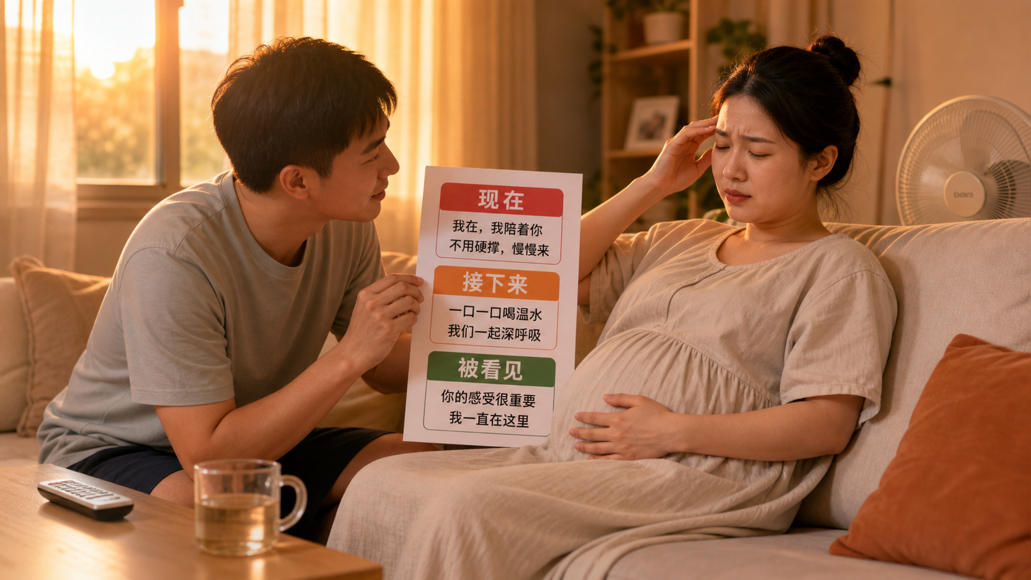 孕晚期傍晚易炸？爸爸30秒定向短句稳住情绪