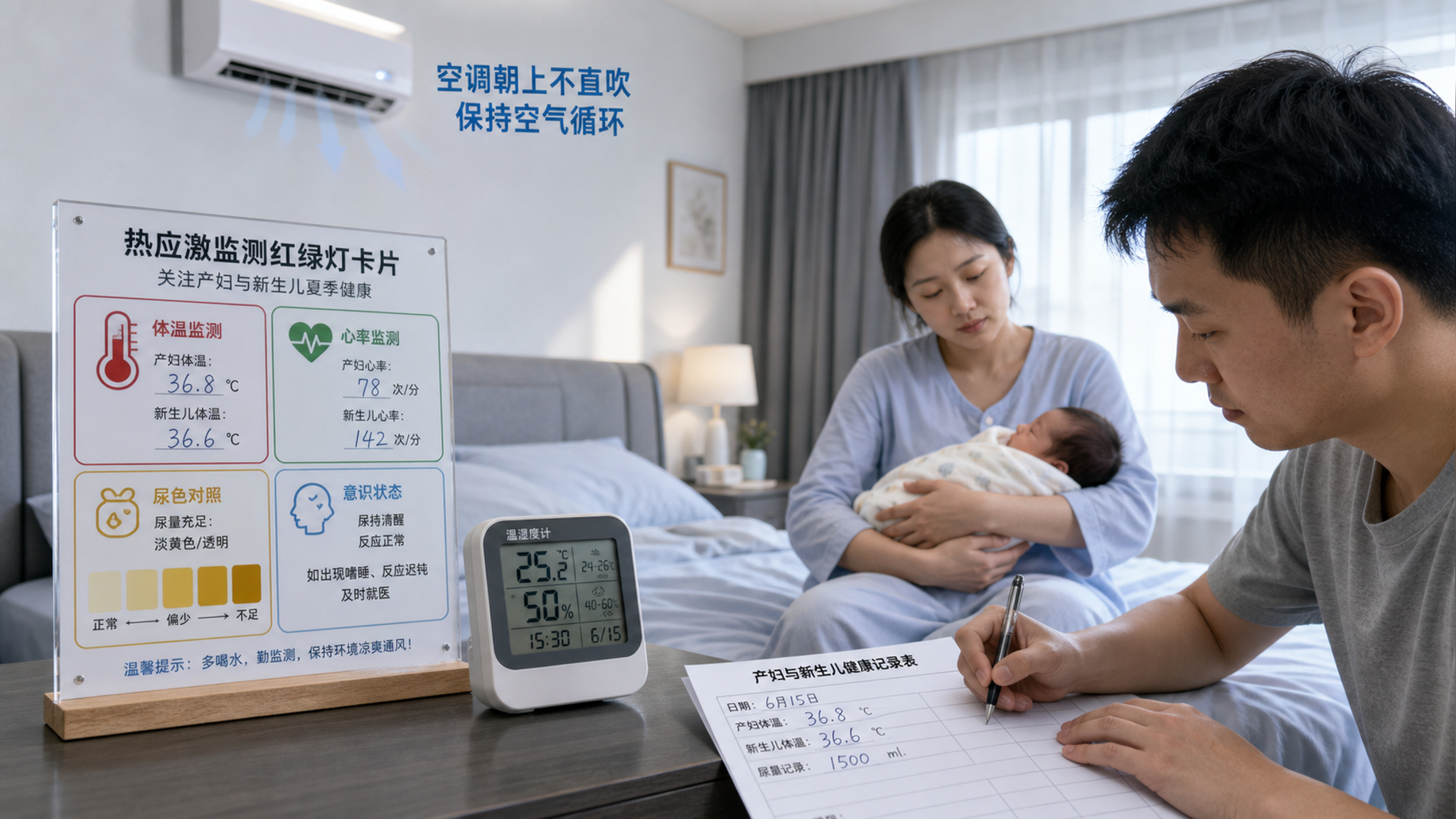 盛夏坐月子别硬捂：4条红线防热衰竭