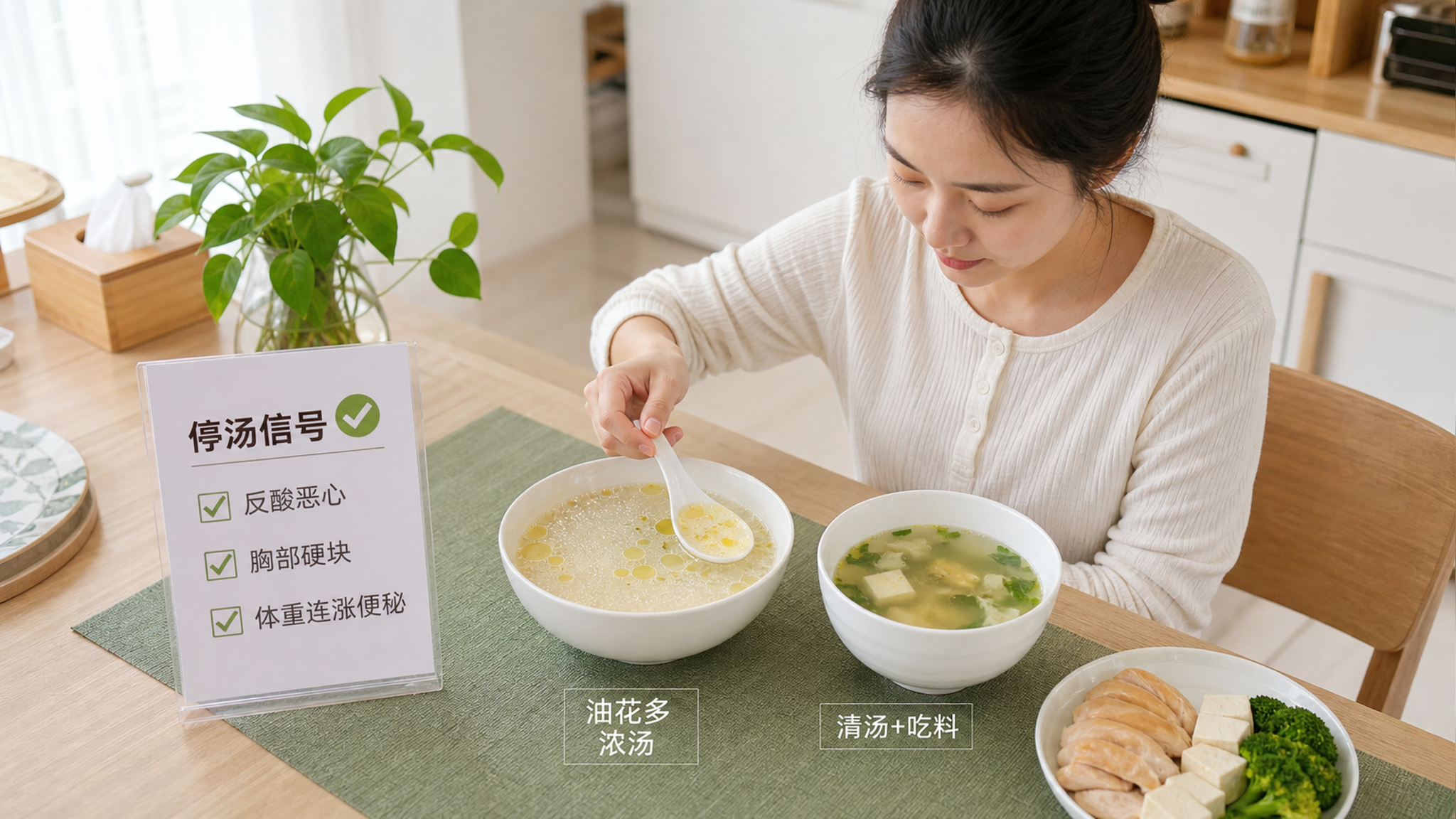 盛夏月子别迷信白浓汤：3个停汤信号+清爽等蛋白清单