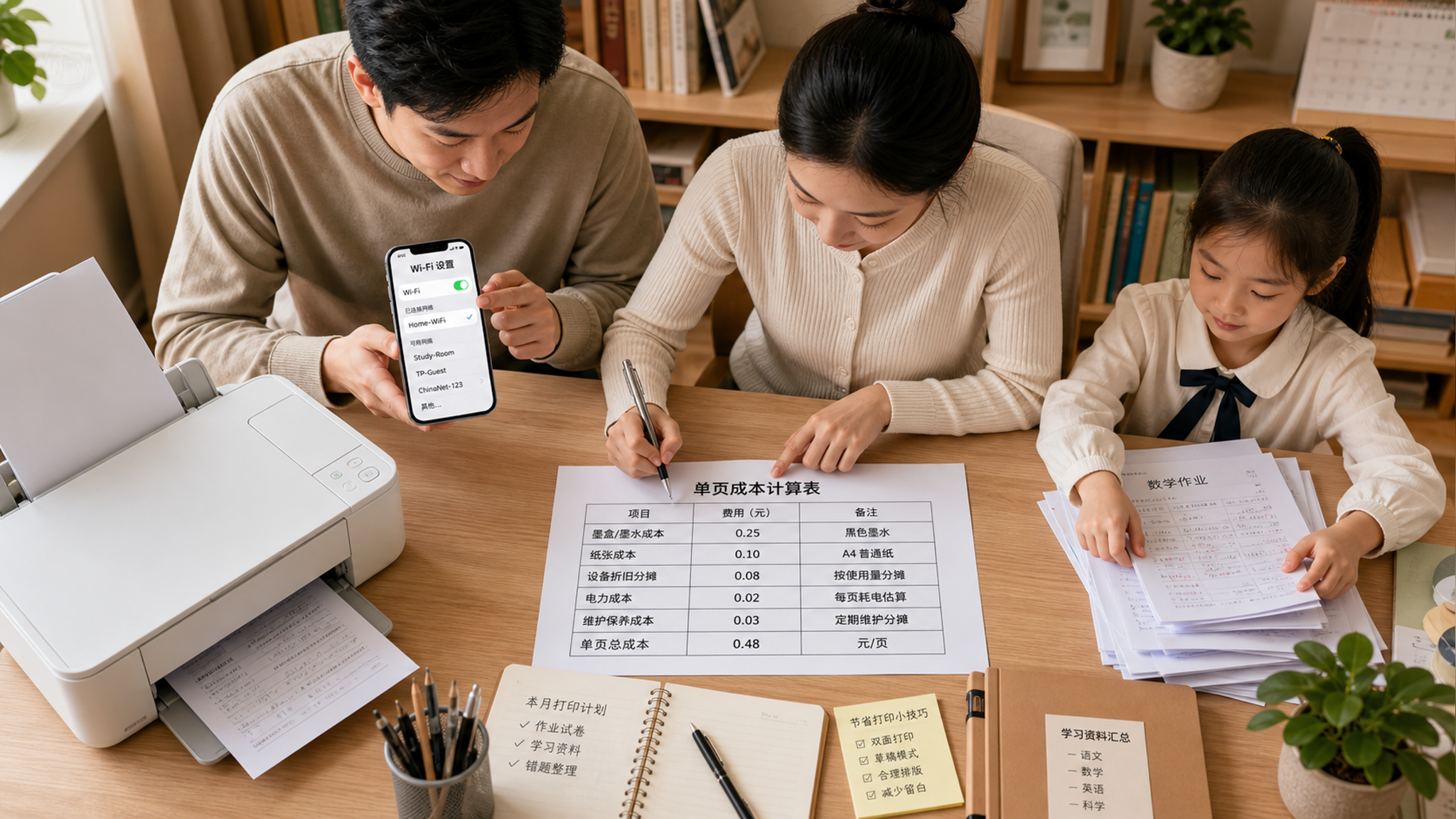 买打印机先算单页成本：喷墨/激光/墨仓式避坑清单