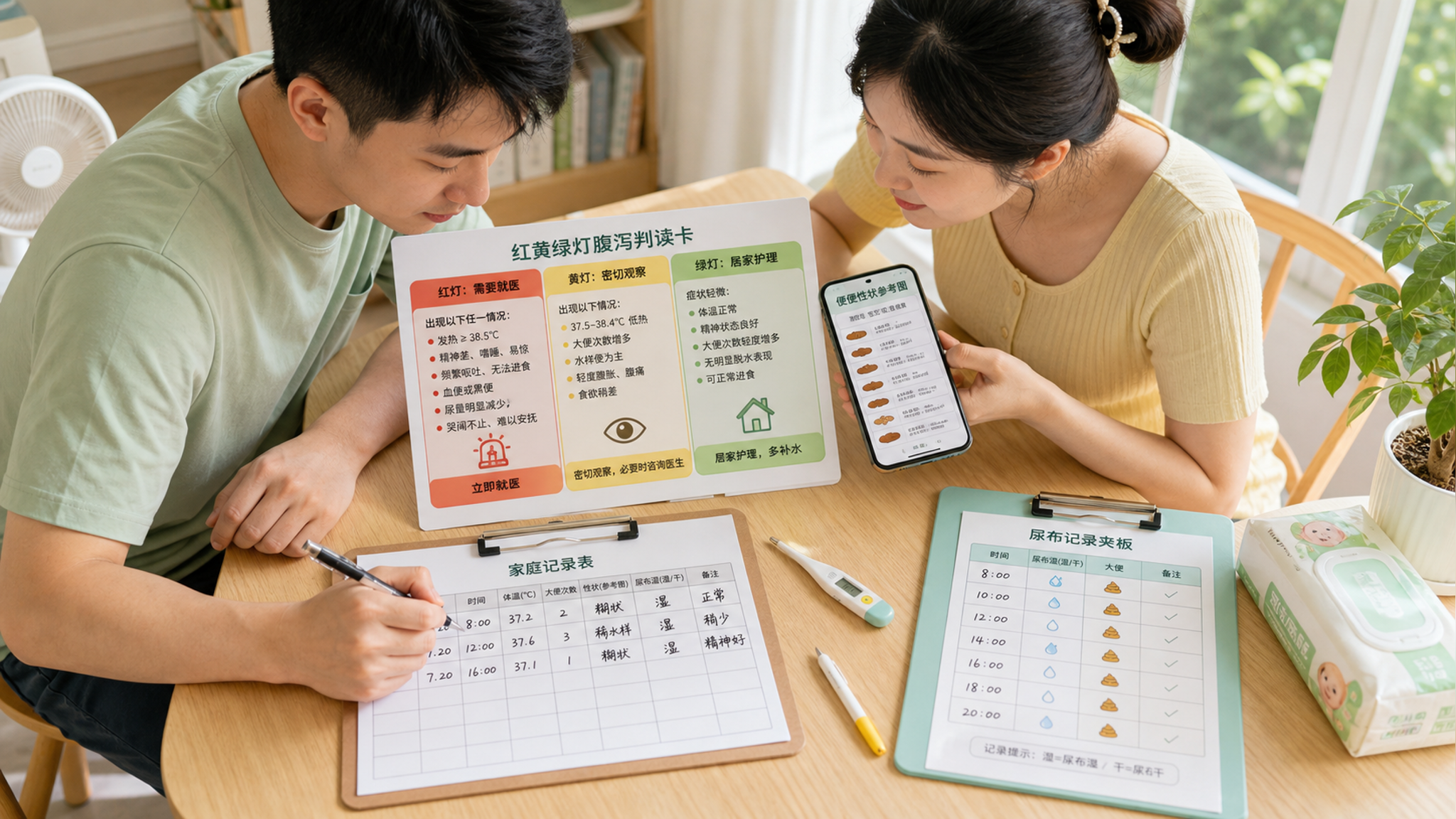转奶后拉稀别急着换奶粉：红黄绿灯判断+腹泻记录表