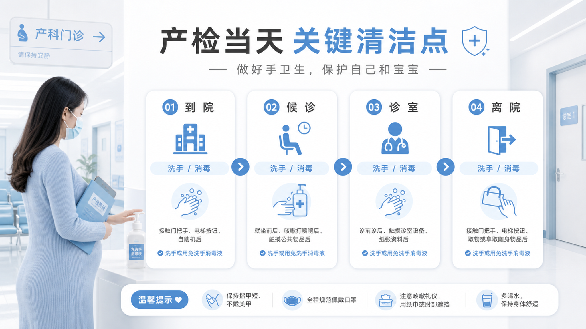 产检人多别硬扛：5个动作把接触风险降下来