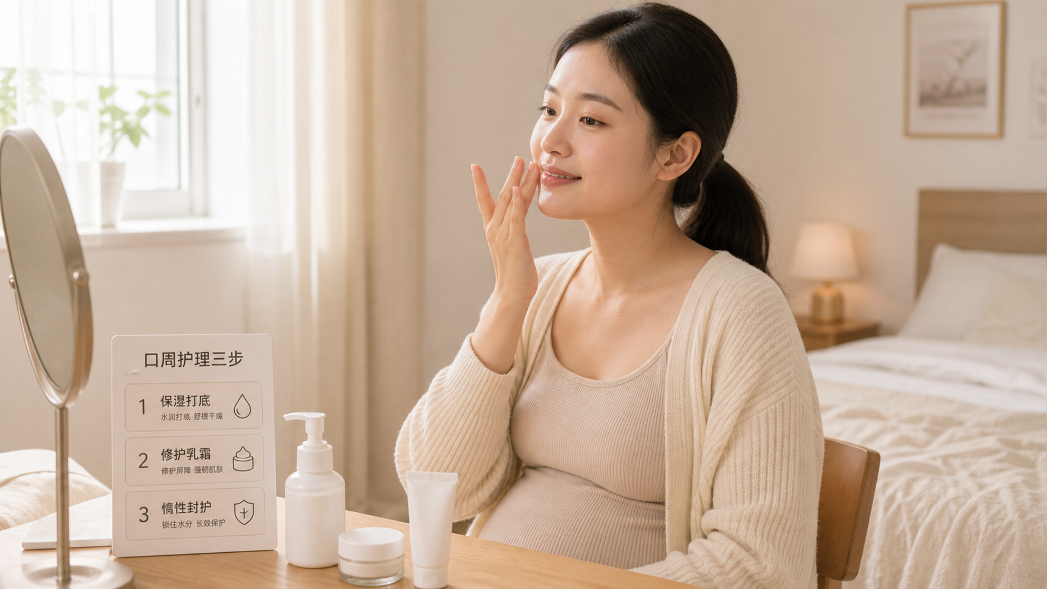孕期口周红痒起皮反复？这套不刷酸叠涂路线图可直接抄