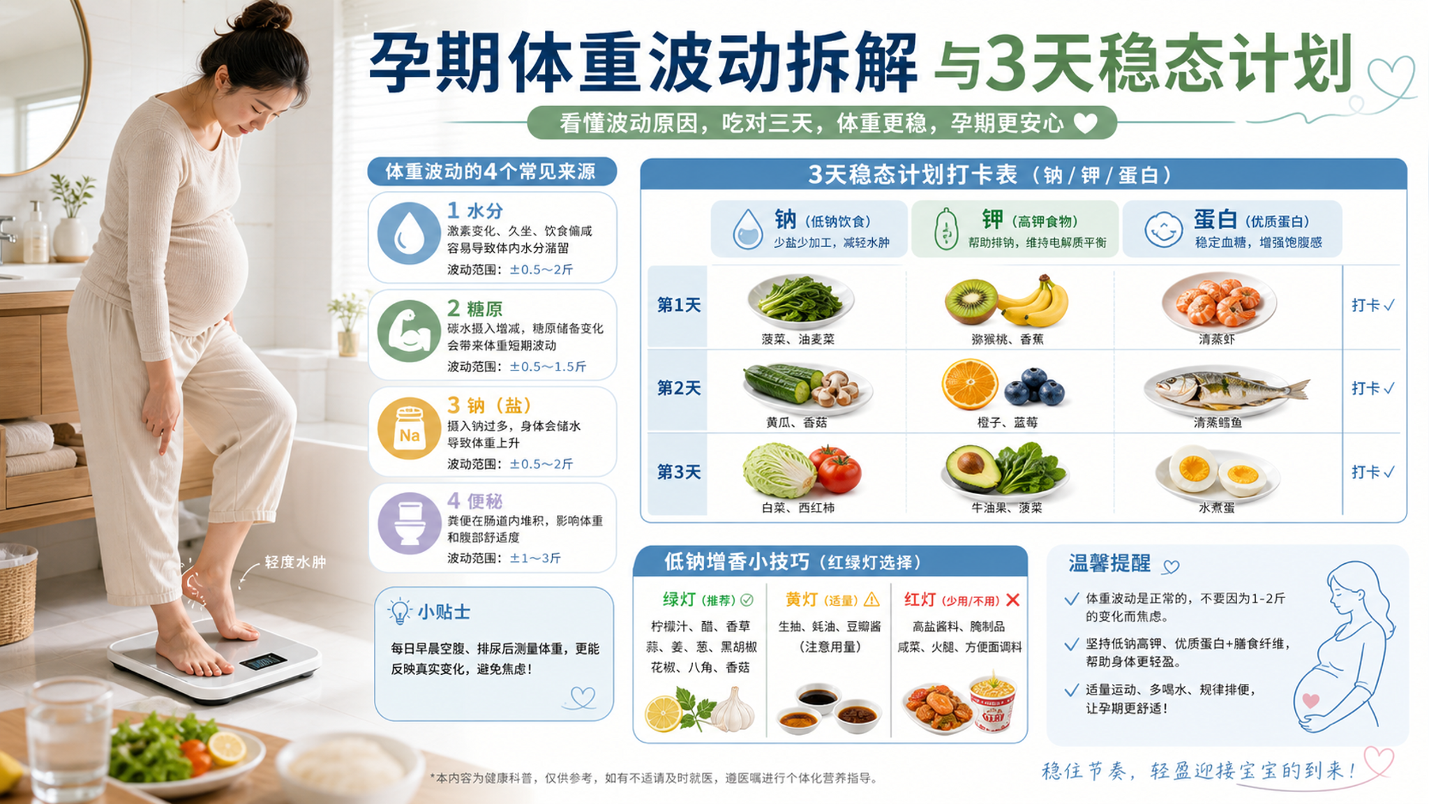 孕期体重忽然涨2斤？先查这4个“水分开关”