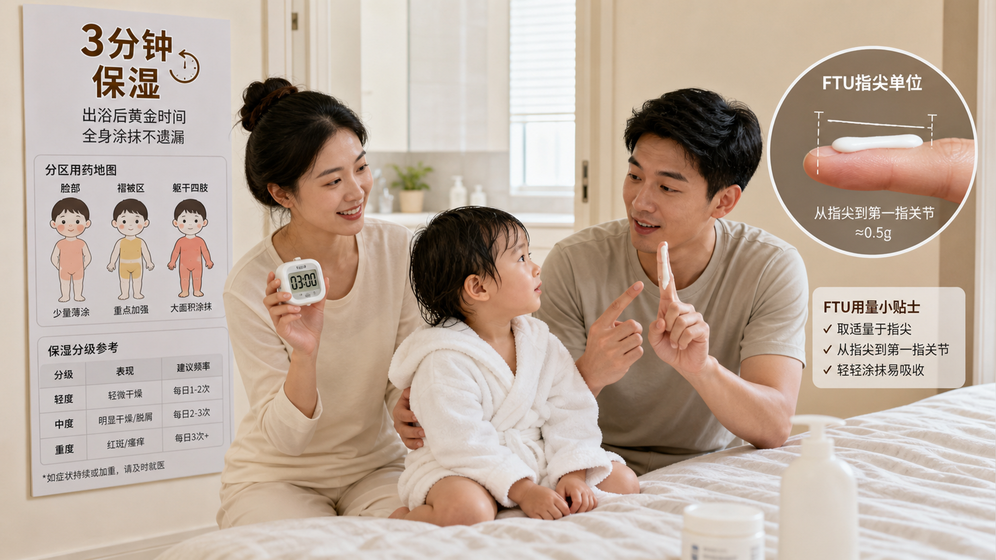 孩子湿疹越洗越严重？3分钟保湿+激素阶梯一次讲清