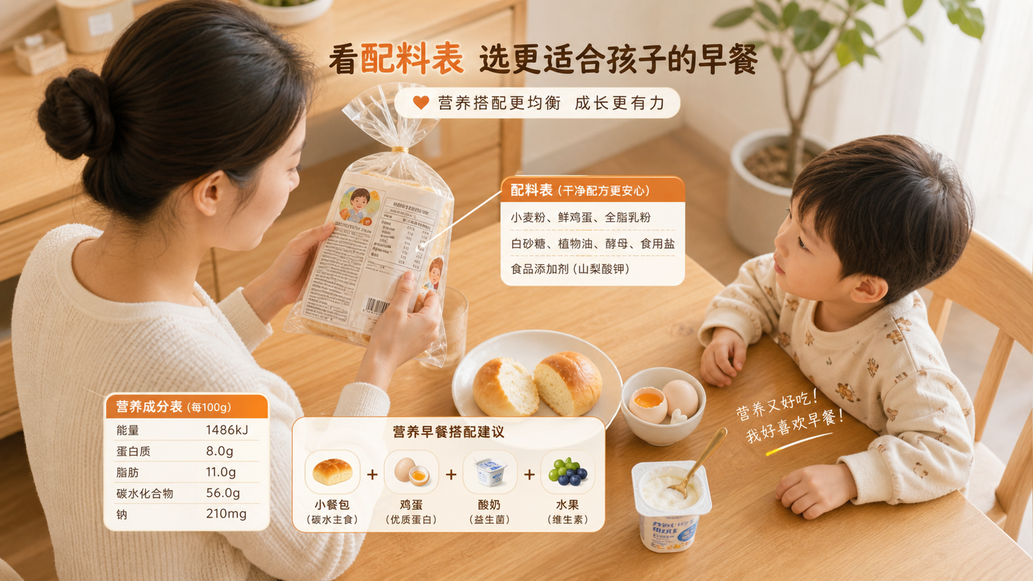 宝宝小餐包到底是早餐还是甜点？配料表4步避雷