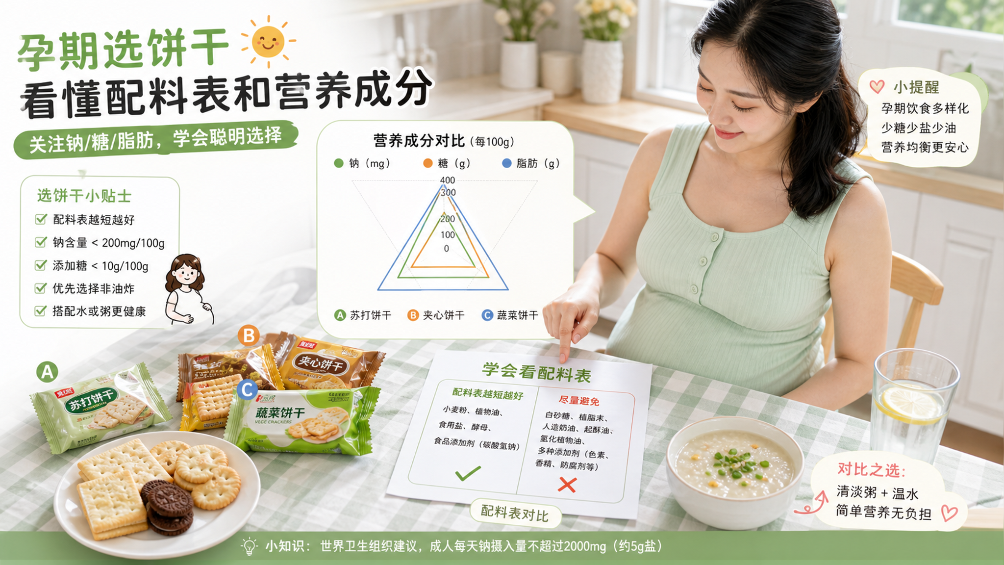 孕吐靠饼干续命？先看钠：别把“苏打”当清淡