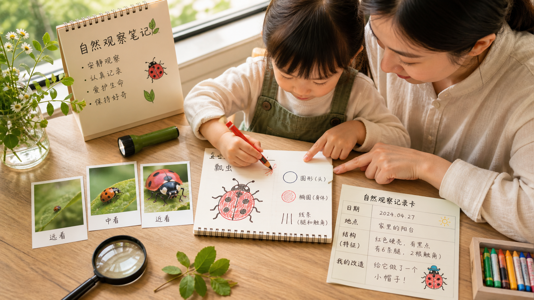 孩子总画成“一团”？换成昆虫观察，造型能力反而蹭蹭涨