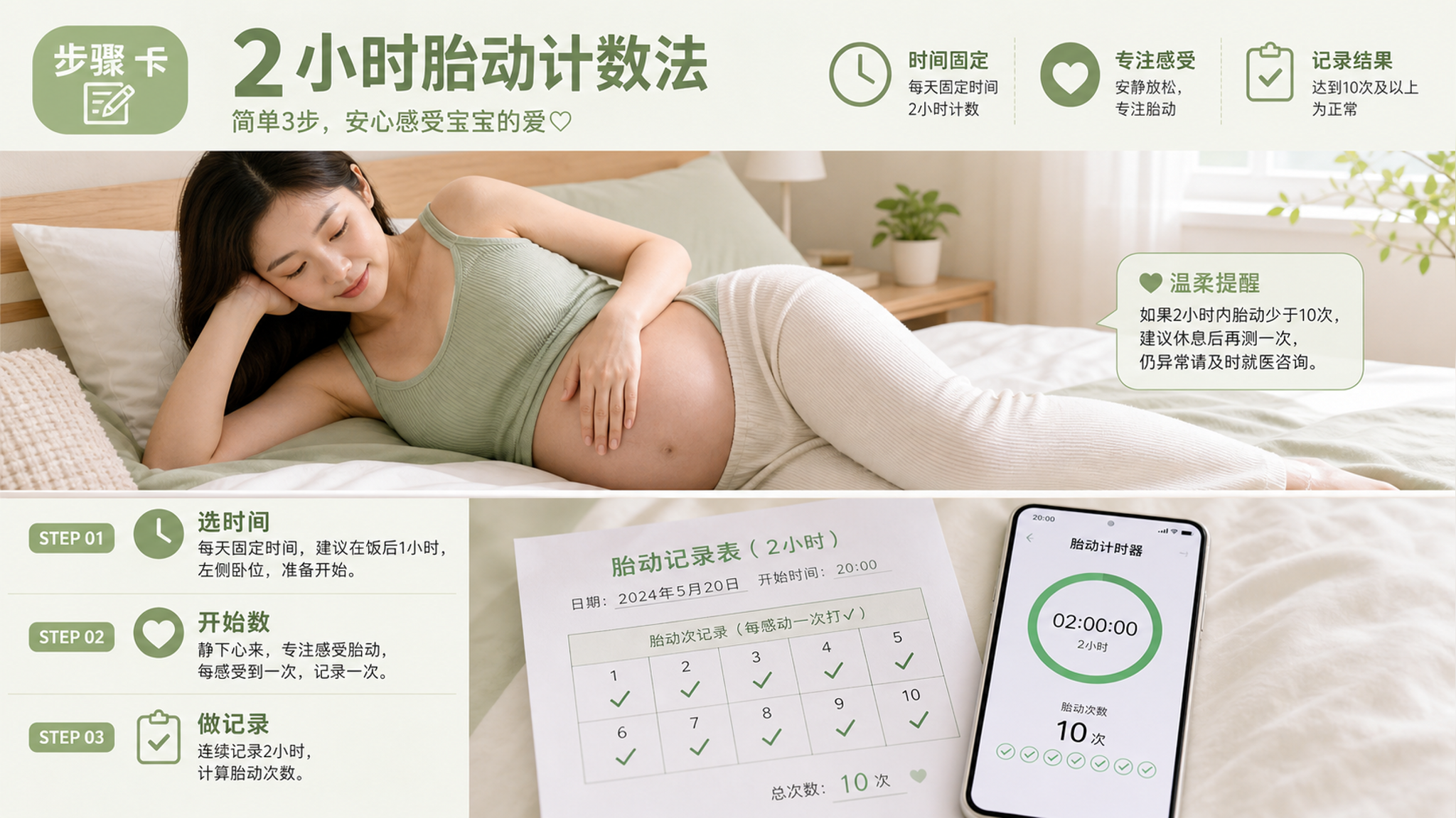 胎动怎么数才靠谱：数到10法＋2小时红线