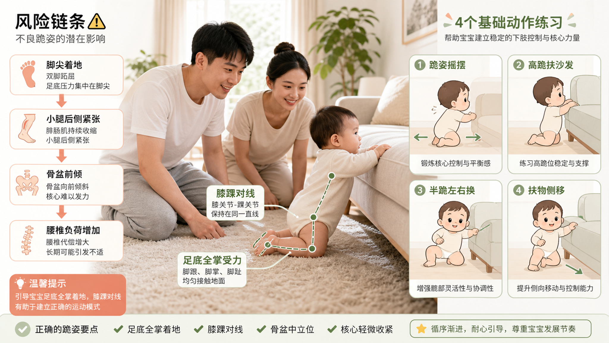 跳跳椅门挂弹簧学步带别当训练用：小心脚尖着地那条链