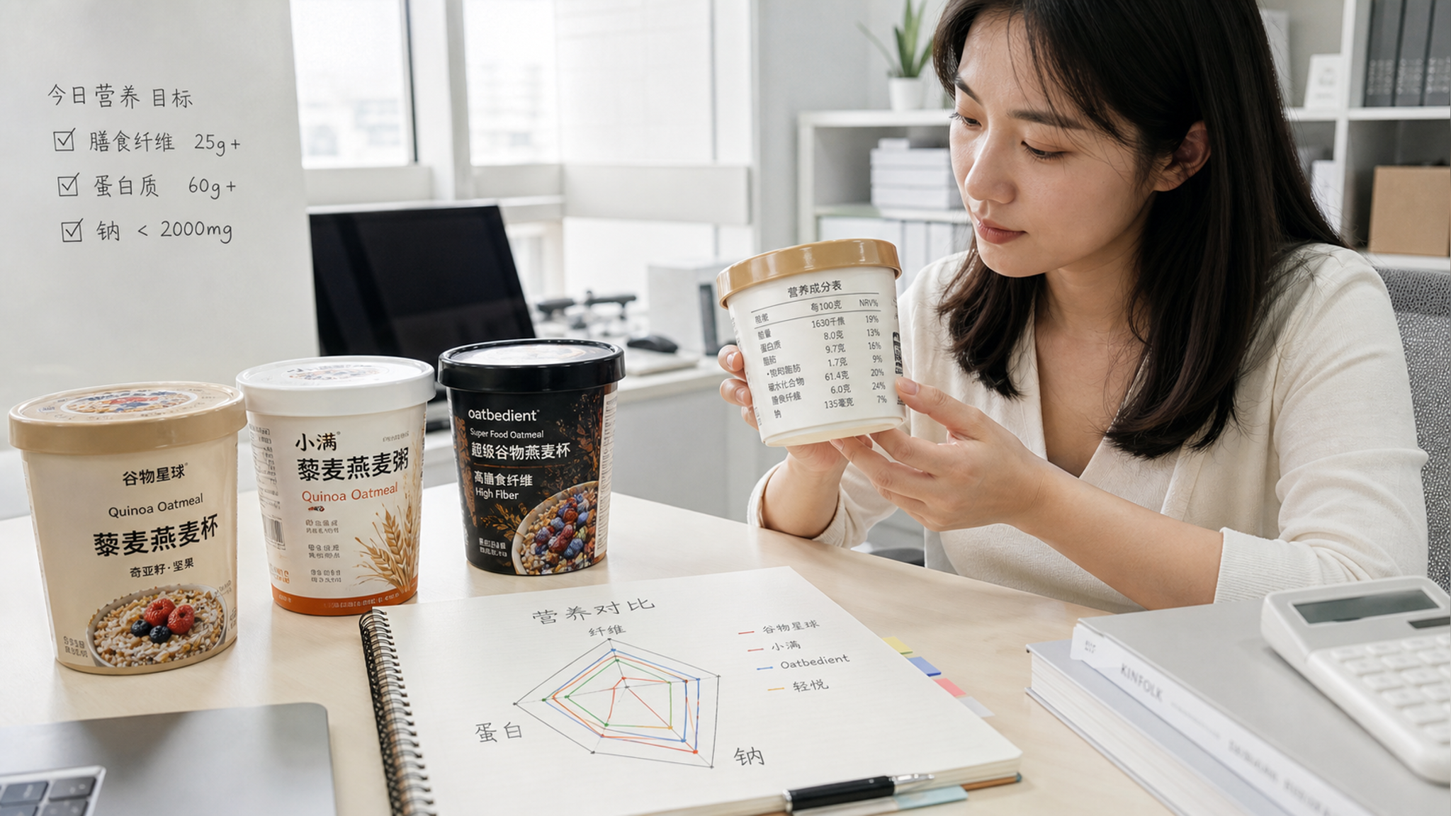 即食藜麦燕麦杯真省心？先看纤维、蛋白和钠