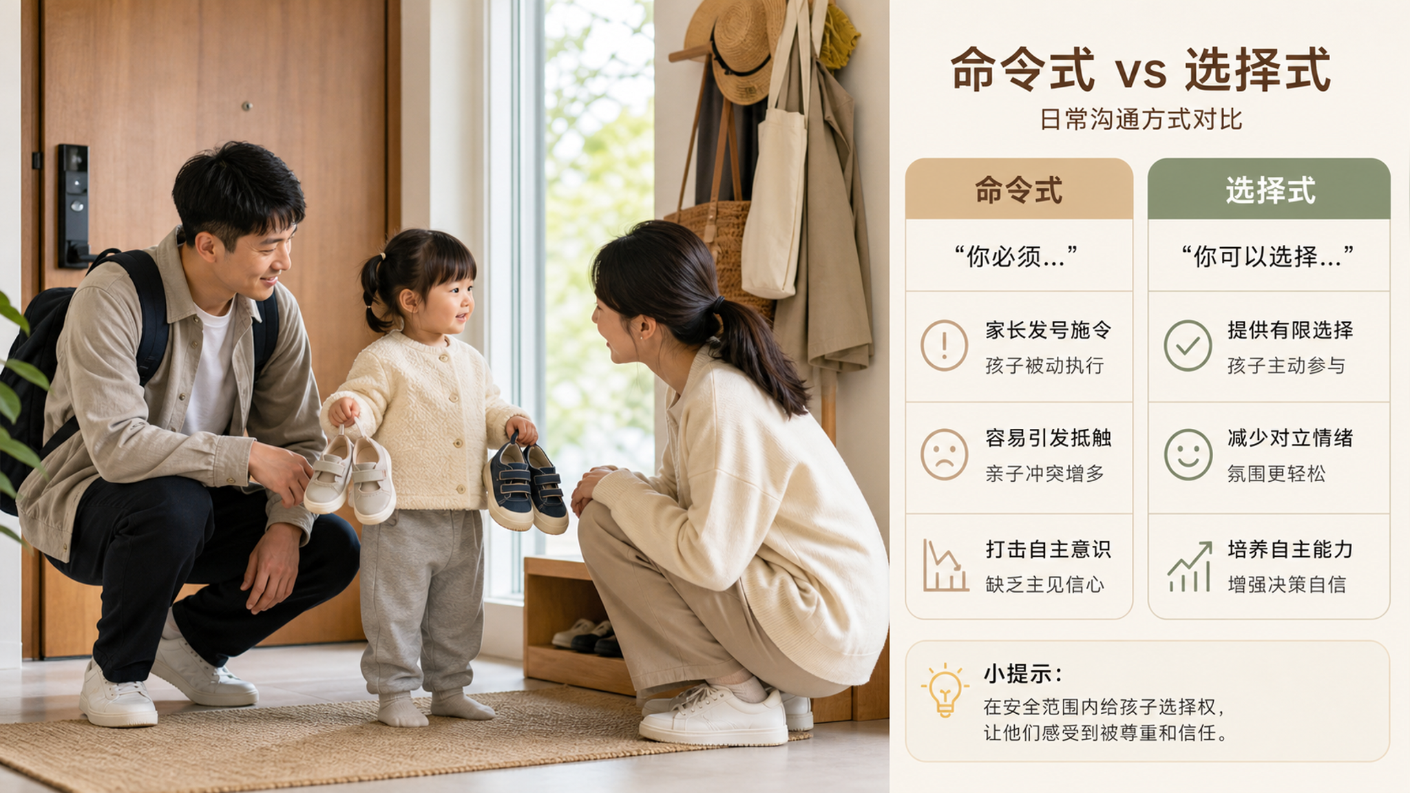 2岁总说“不”？用3句选择式指令立刻少对抗