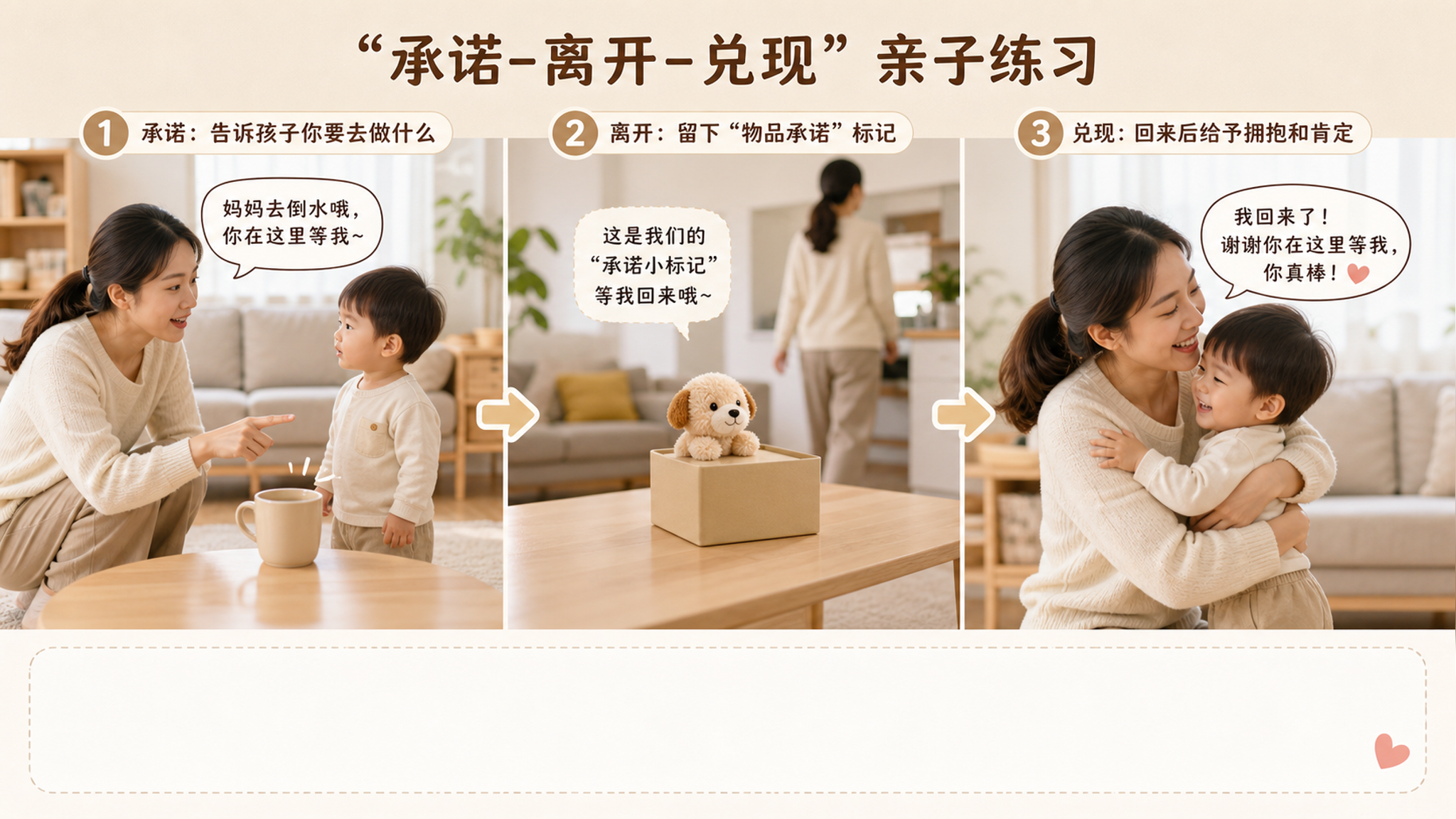 孩子越黏你越别解释：3个可兑现承诺练习