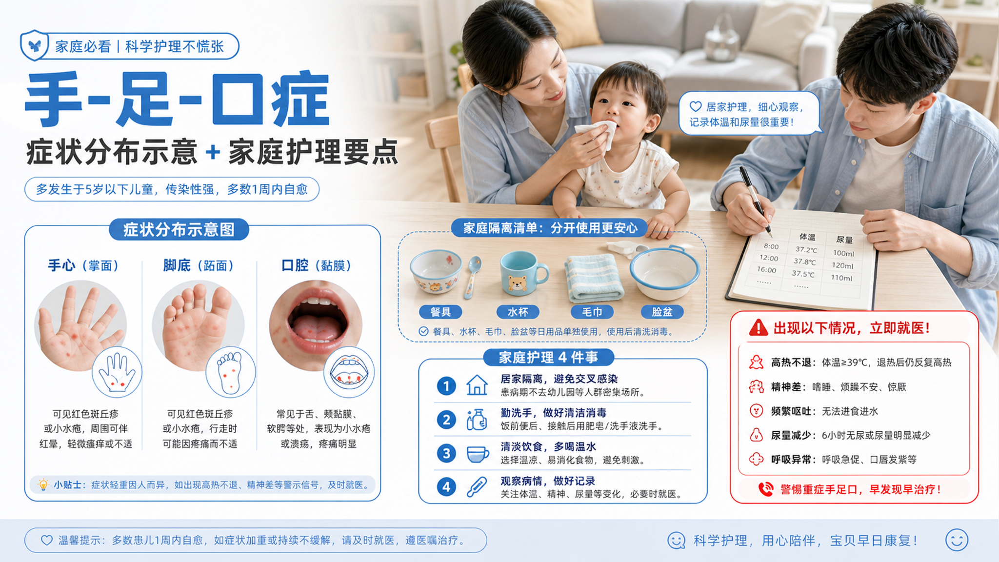 宝宝流口水+手脚起疹？疑似手足口先做4件事