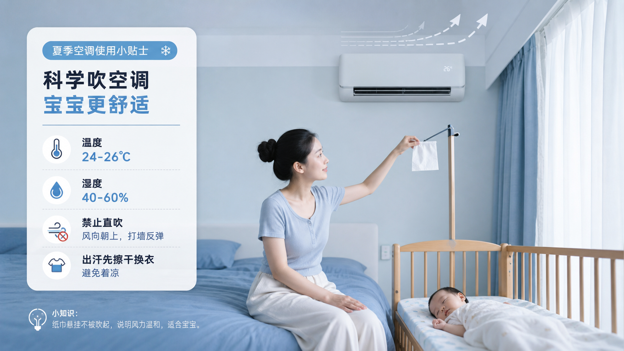月子空调怎么开不踩雷：风向湿度一张卡