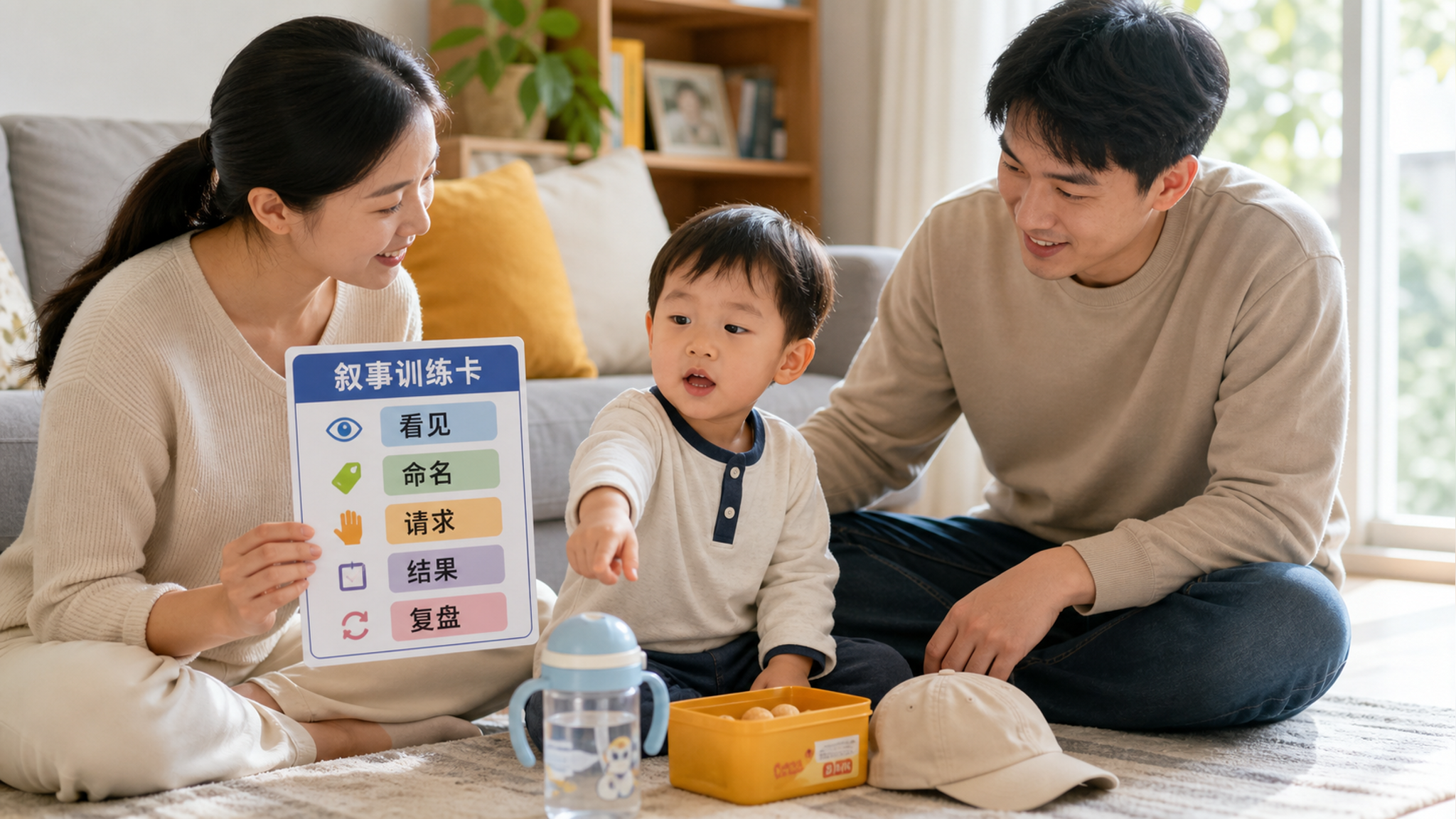 2岁只会指和嗯？每天10分钟，把需求变成句子链