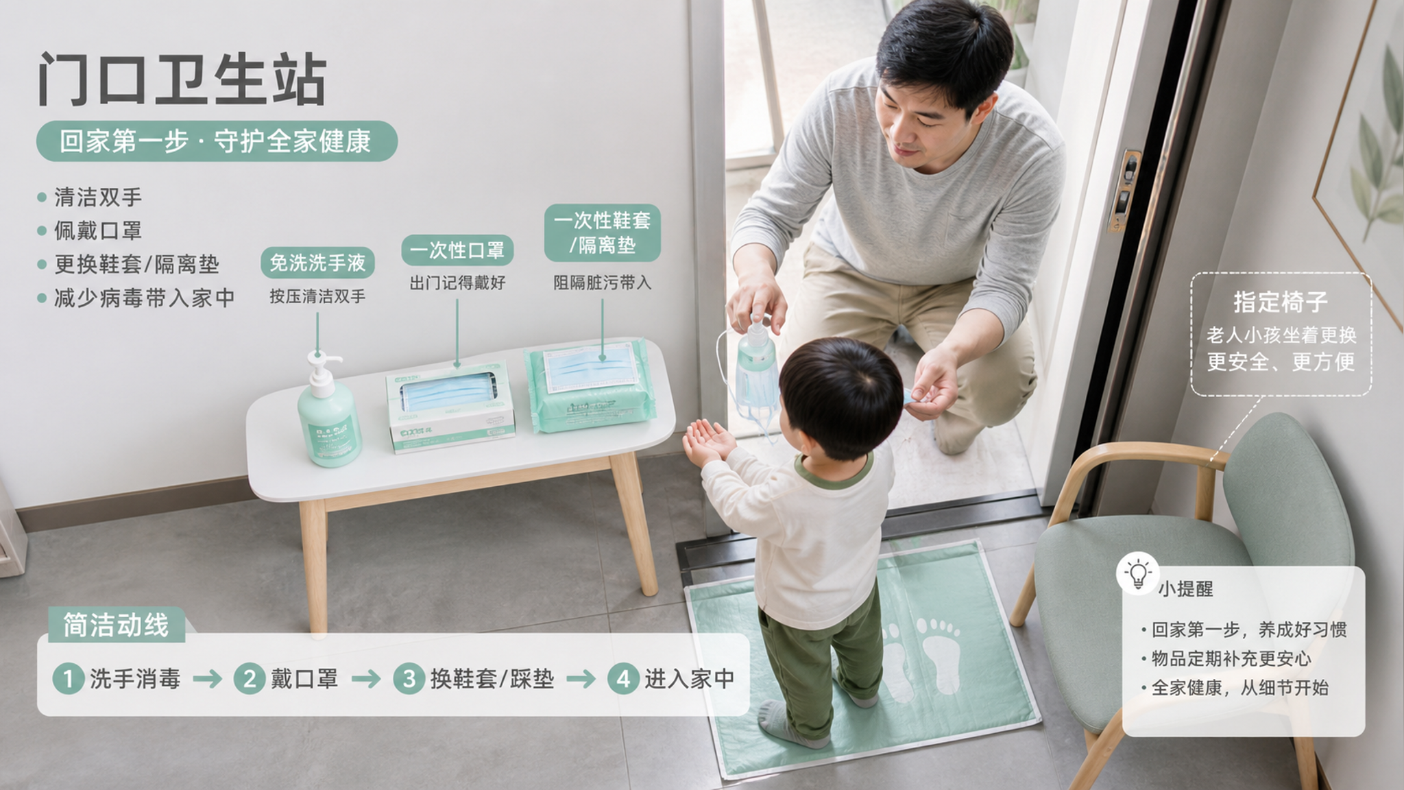 亲戚来看新生儿不想撕破脸？玄关一改，流程自动生效