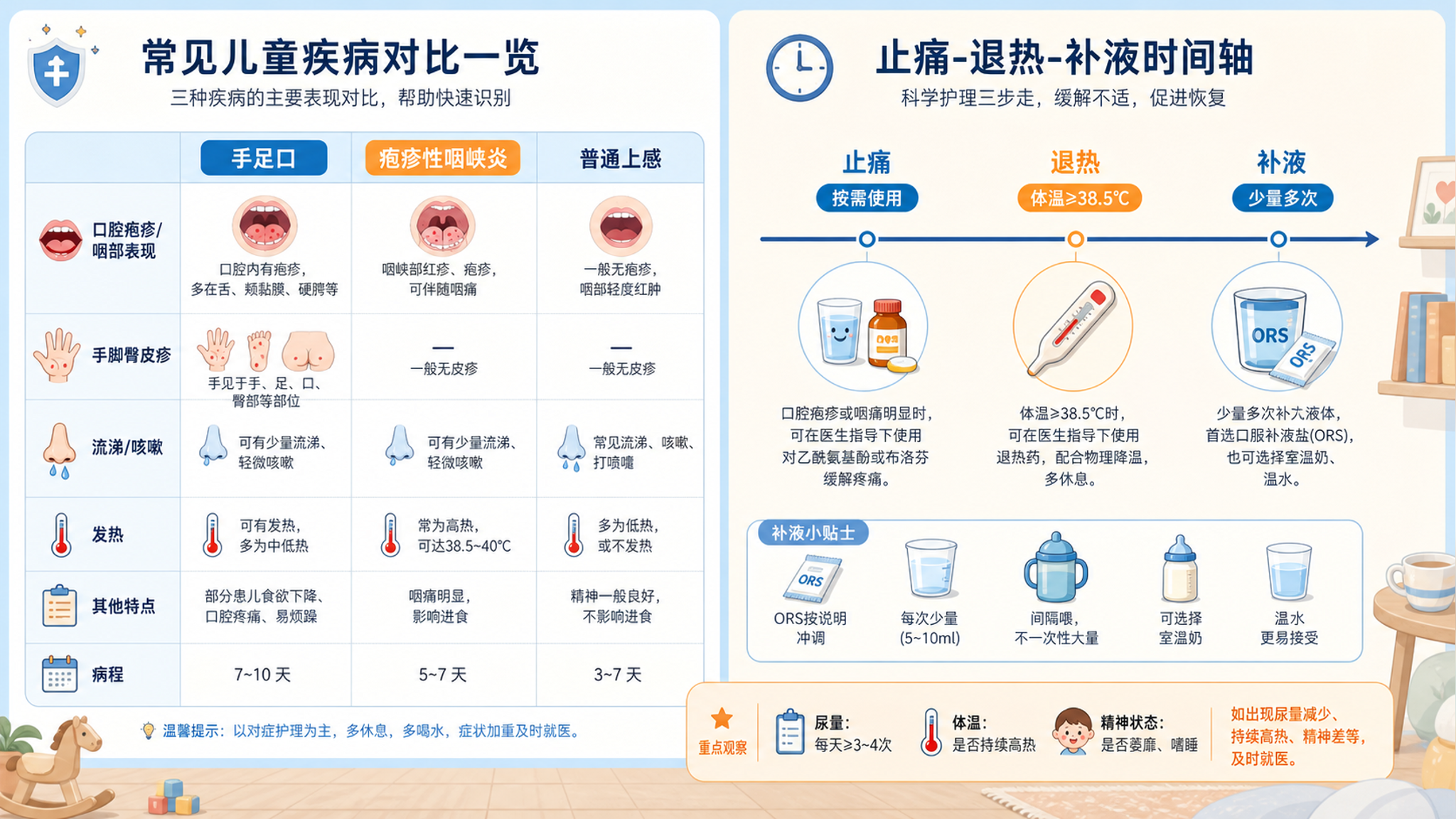 口腔起疱拒奶别硬扛：先止痛补液，再判断是不是手足口