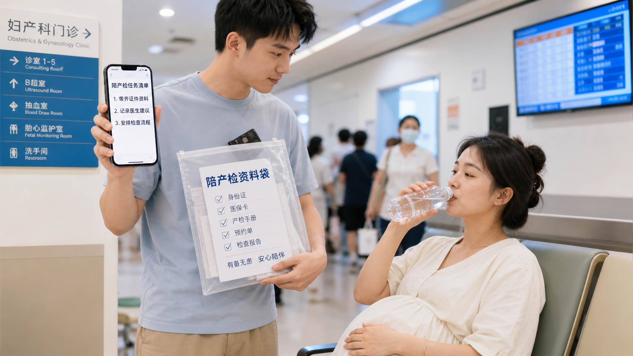 陪产检别当背景板：准爸爸四项任务就够了