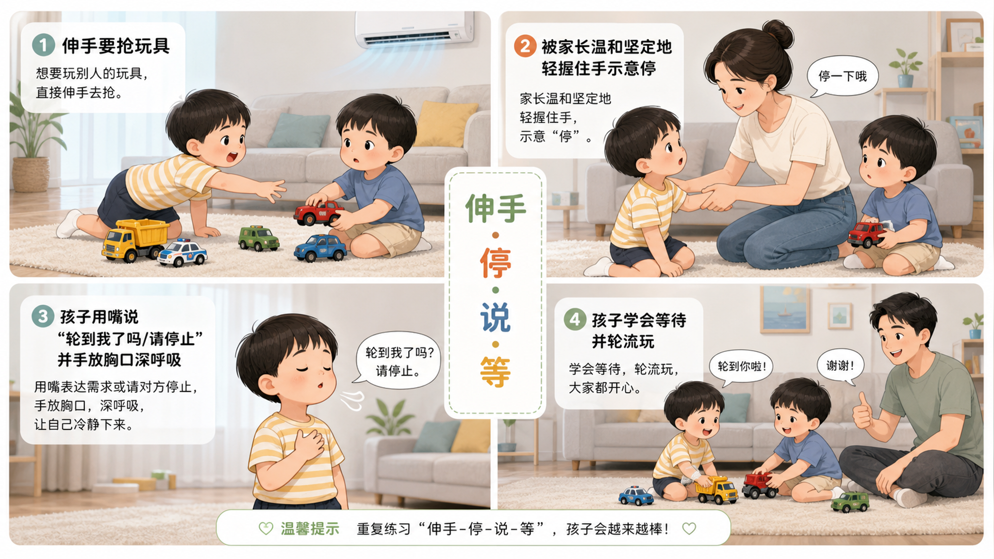 空调房里娃突然打人咬人？先看4个触发器再用5步纠正