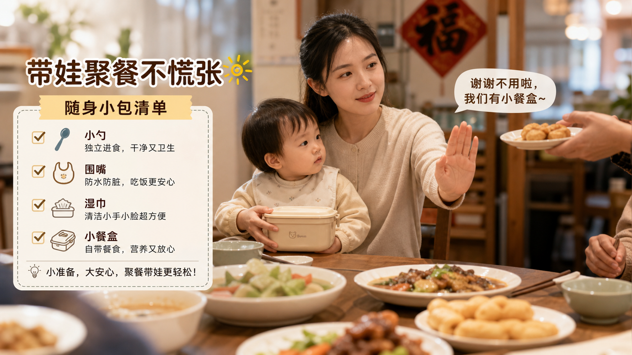 1-2岁聚餐被投喂怎么拒绝不尴尬？4句话术直接用