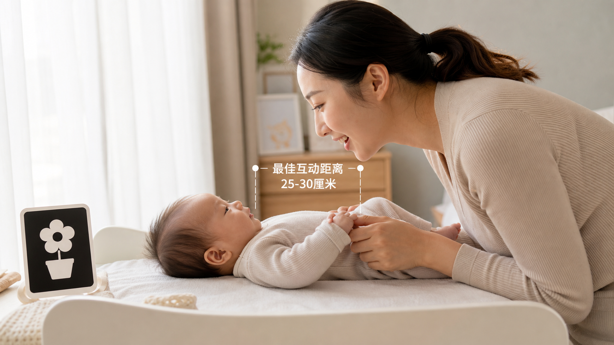 宝宝总盯灯和窗会伤眼吗？1-3月龄视觉规律+3个省力陪玩法