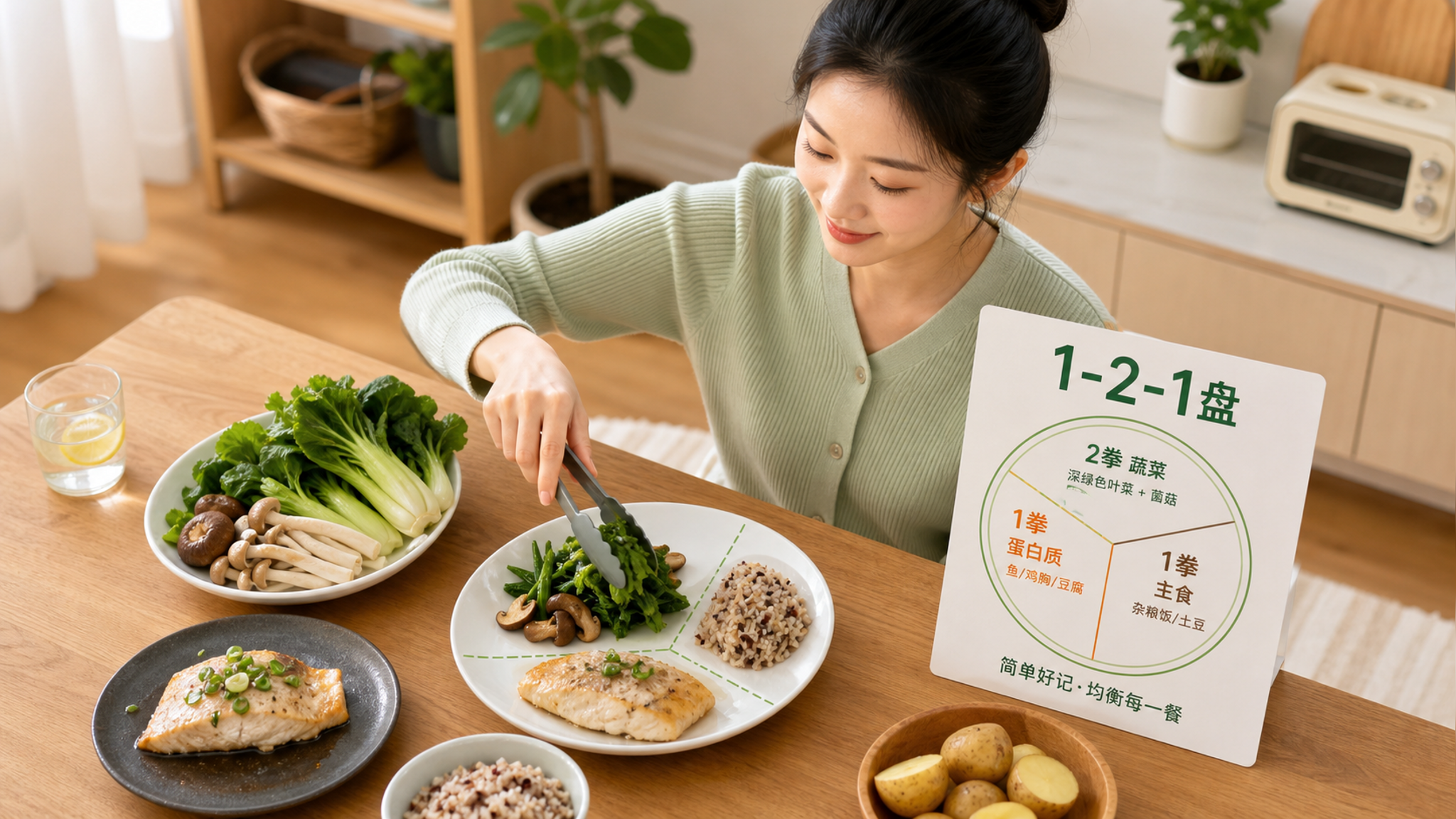 晚上总想报复性进食？试试1-2-1餐盘法
