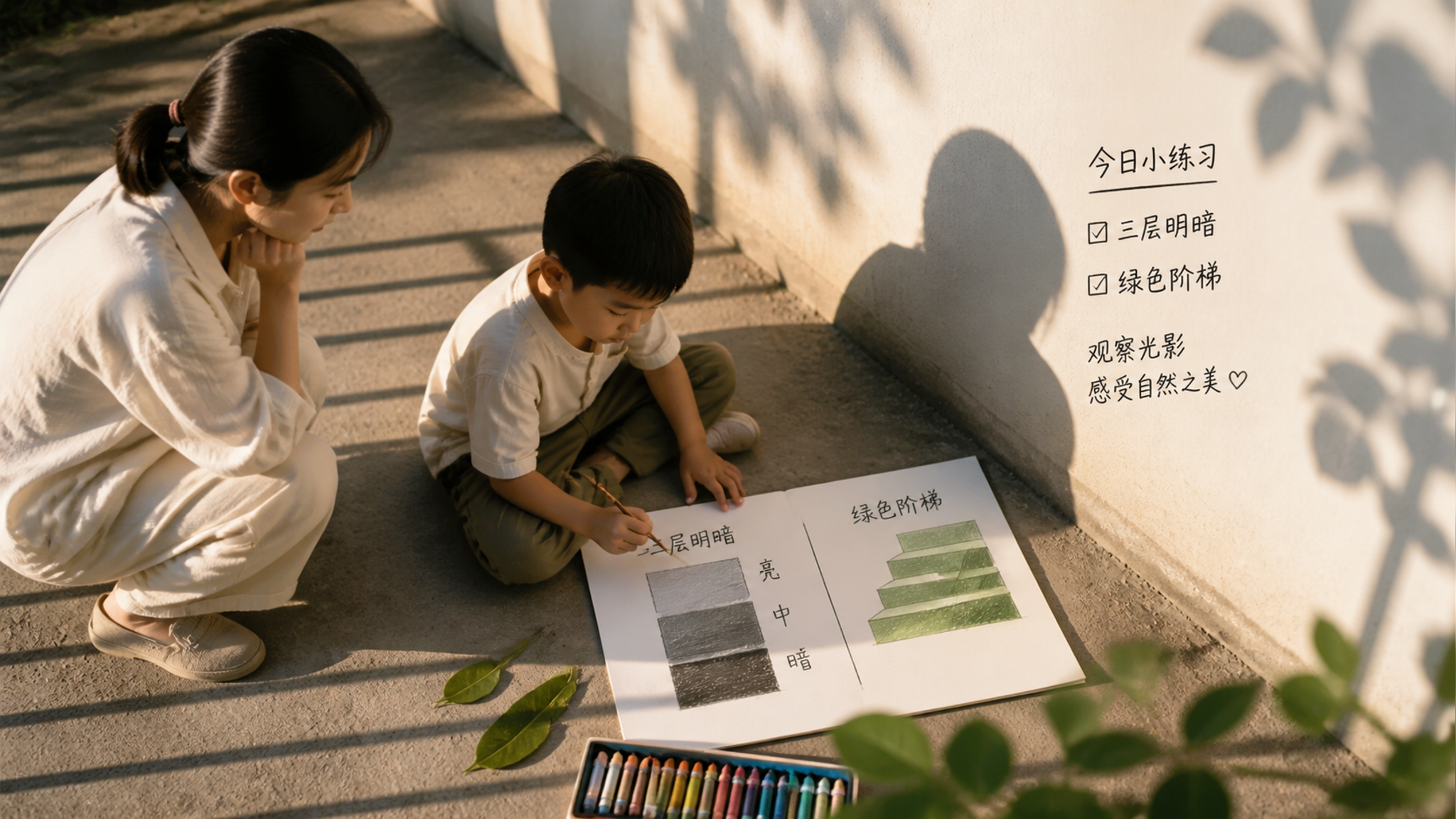别急着让孩子画“像”：6月的光就够练出色彩感