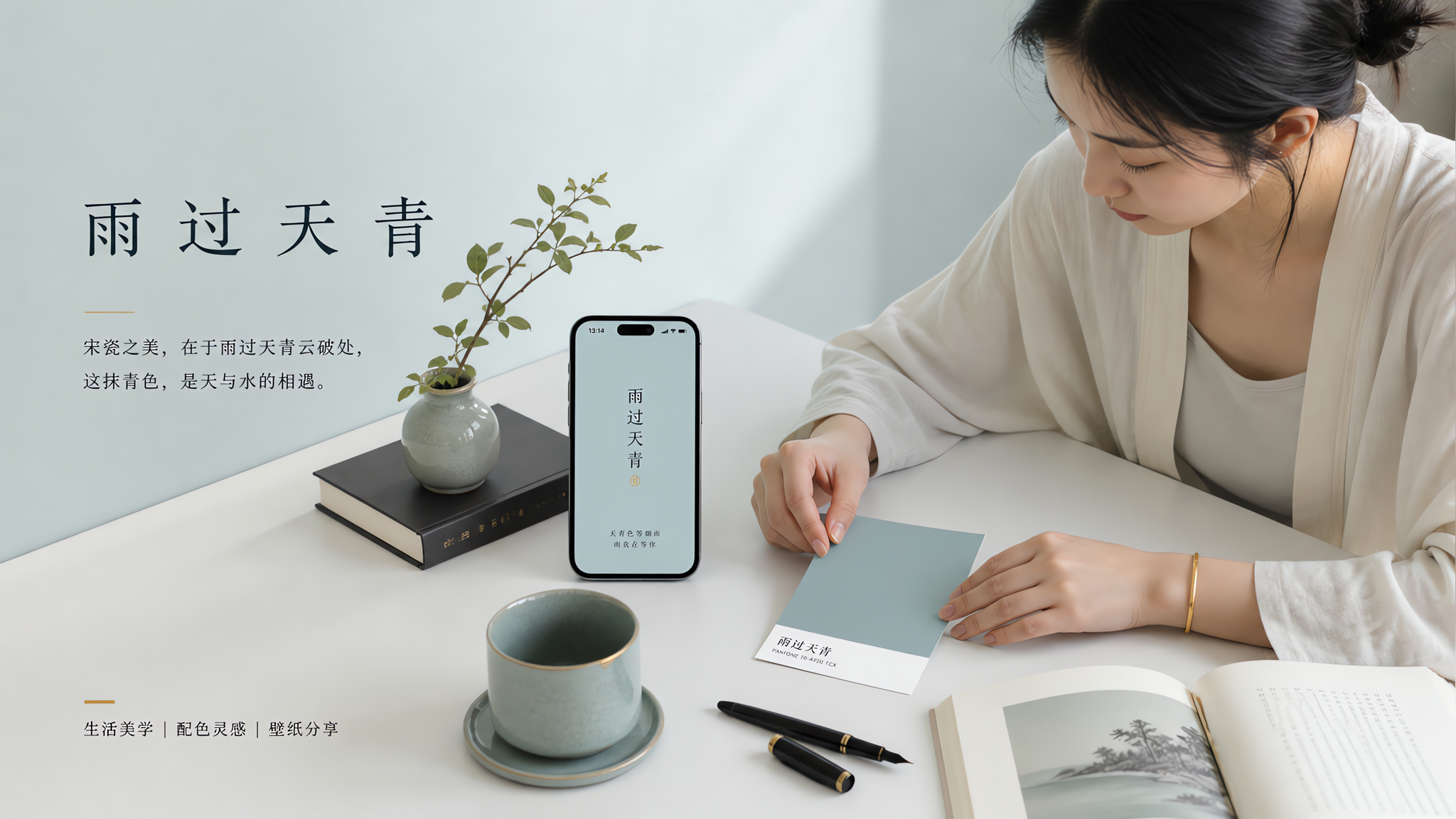 雨过天青为什么这么治愈？3套宋式冷色直接照抄