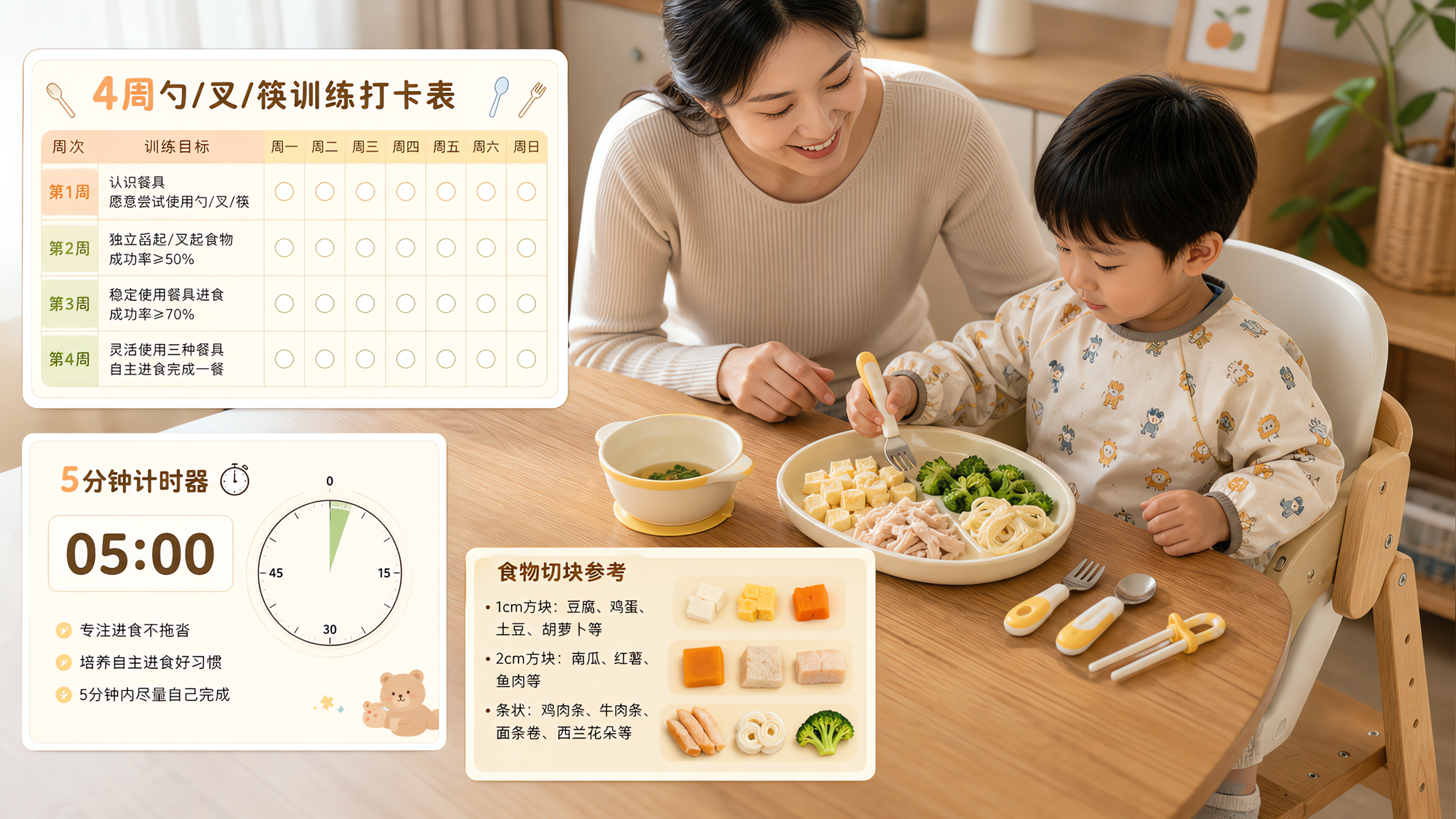 孩子筷子总夹不住？先把食物切对再练4周