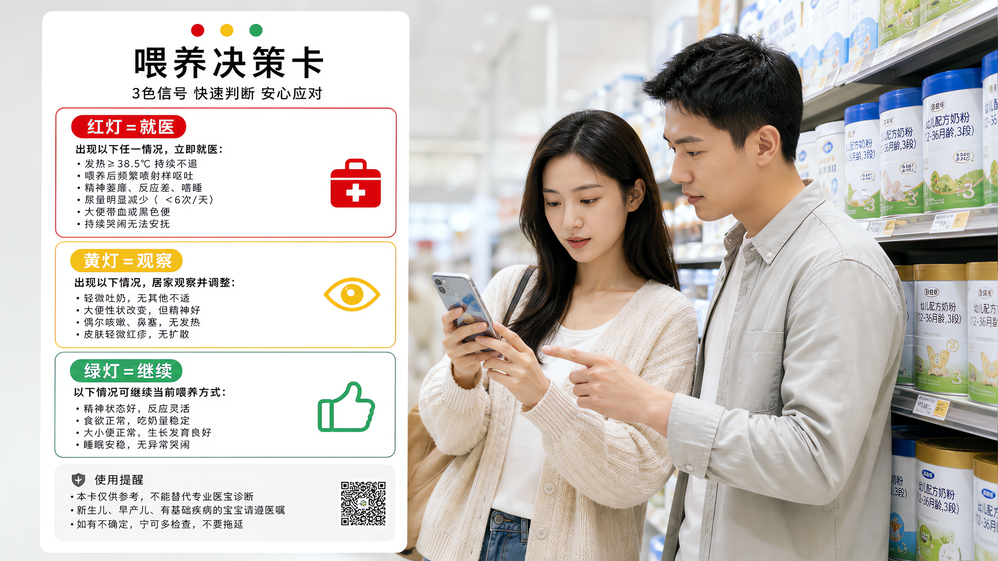 吐奶屁多就要换水解羊奶？3分钟红绿灯稳住