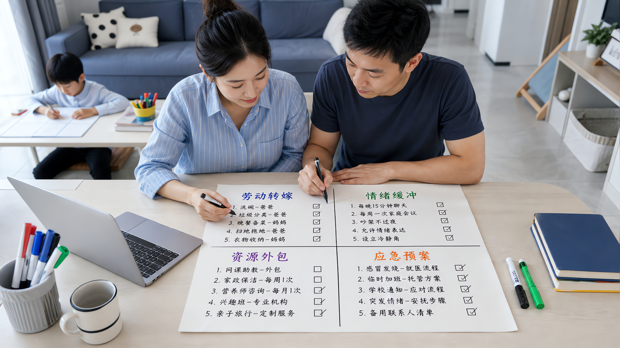 暑假不崩盘的妈妈：先搭好家庭支持系统