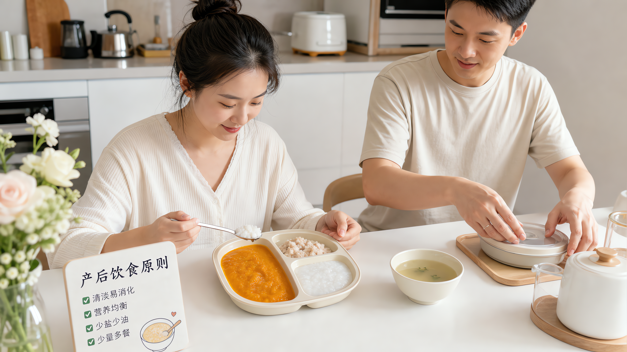 产后1–7天这样吃更顺口：鱼泥南瓜泥米糊三件套
